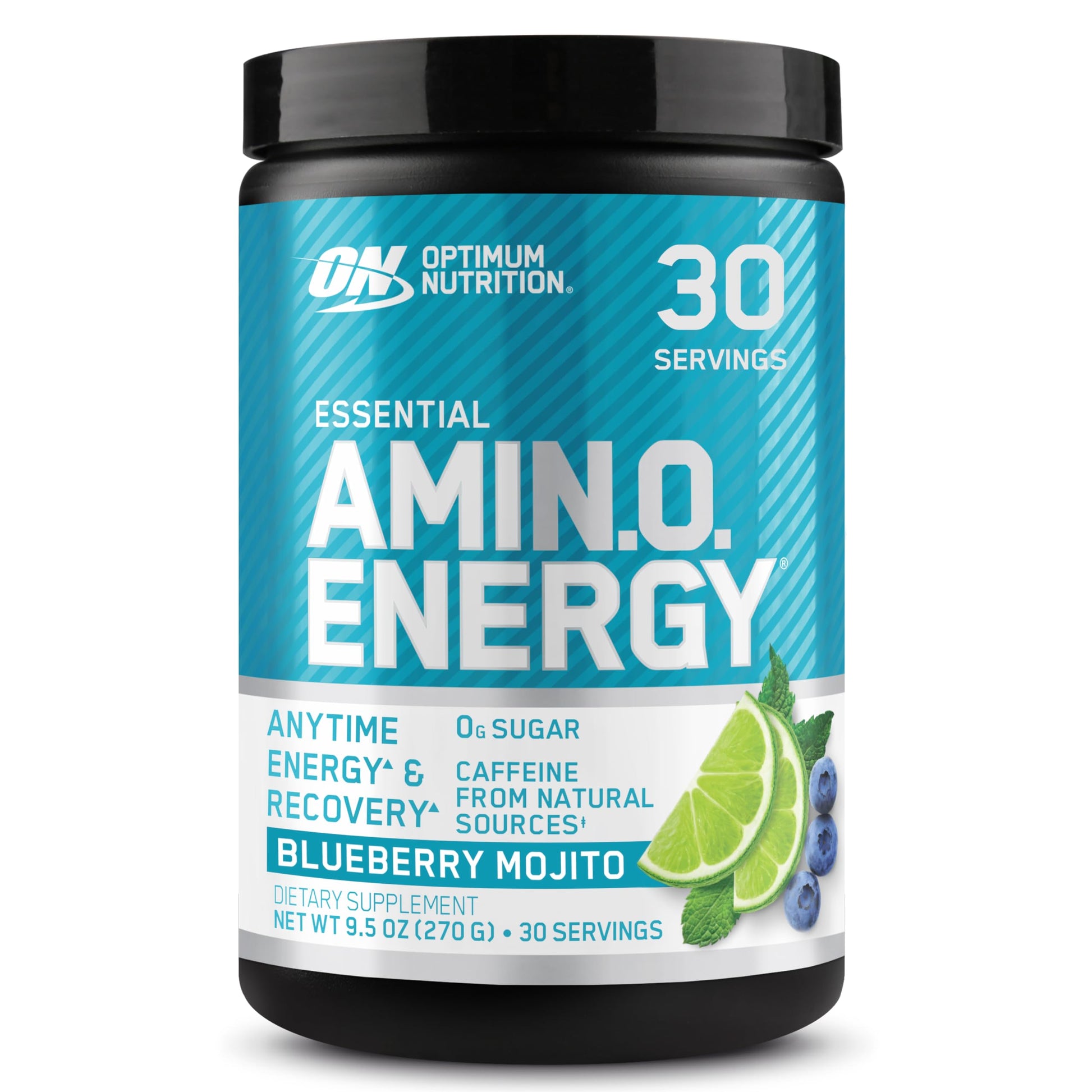 Optimum Nutrition Amino Energy Pre Workout Powder, Blueberry Mojito, 9.5 oz