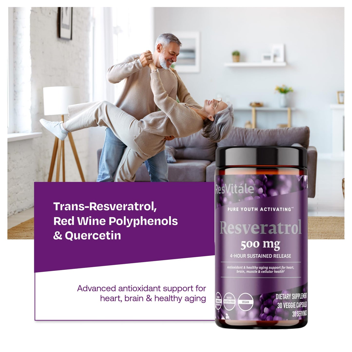 ResVitale Resveratrol 500 mg Capsules 30