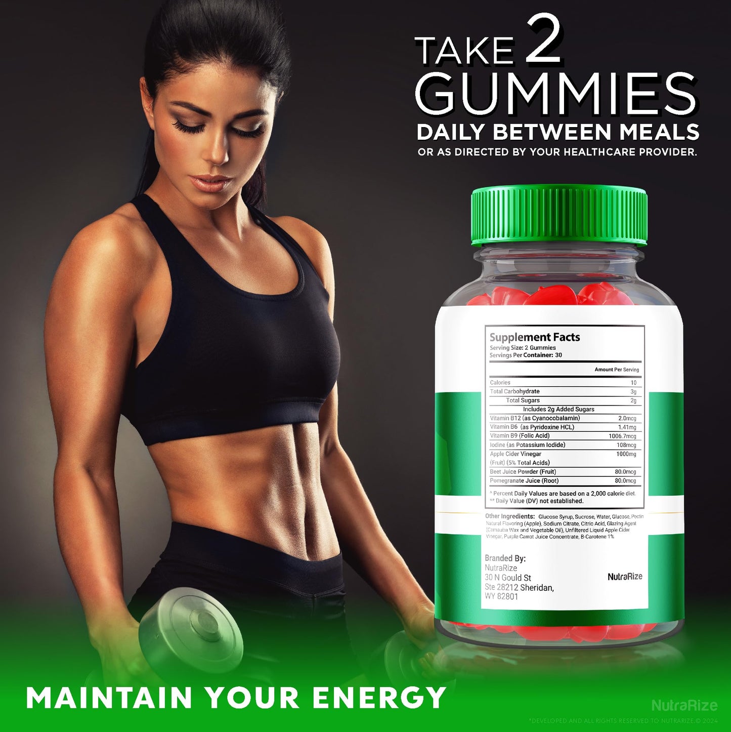 NutraRize PeakTrim Keto ACV Gummies 120 Gummies