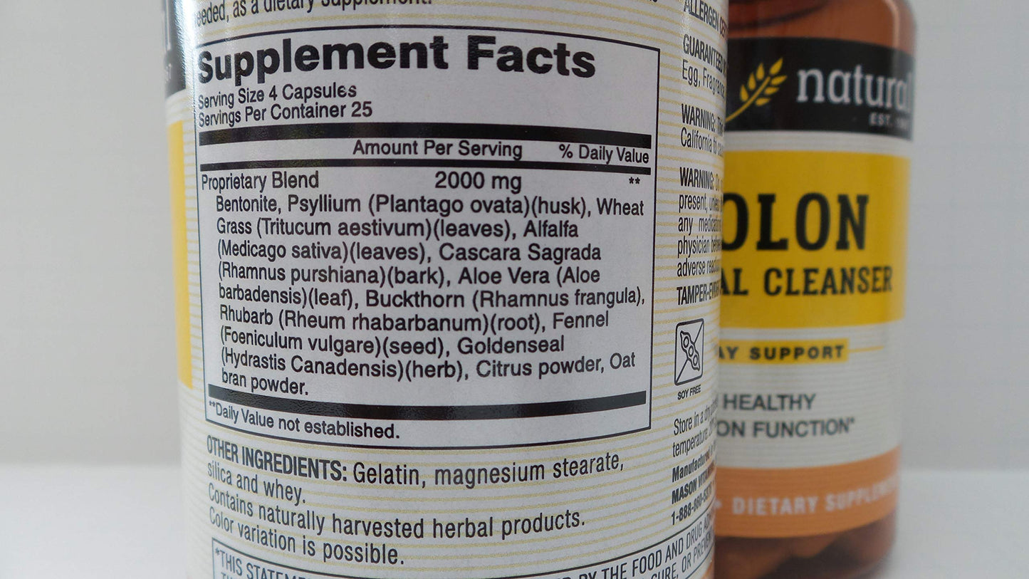 Mason Natural Colon Herbal Cleanser Capsule 200
