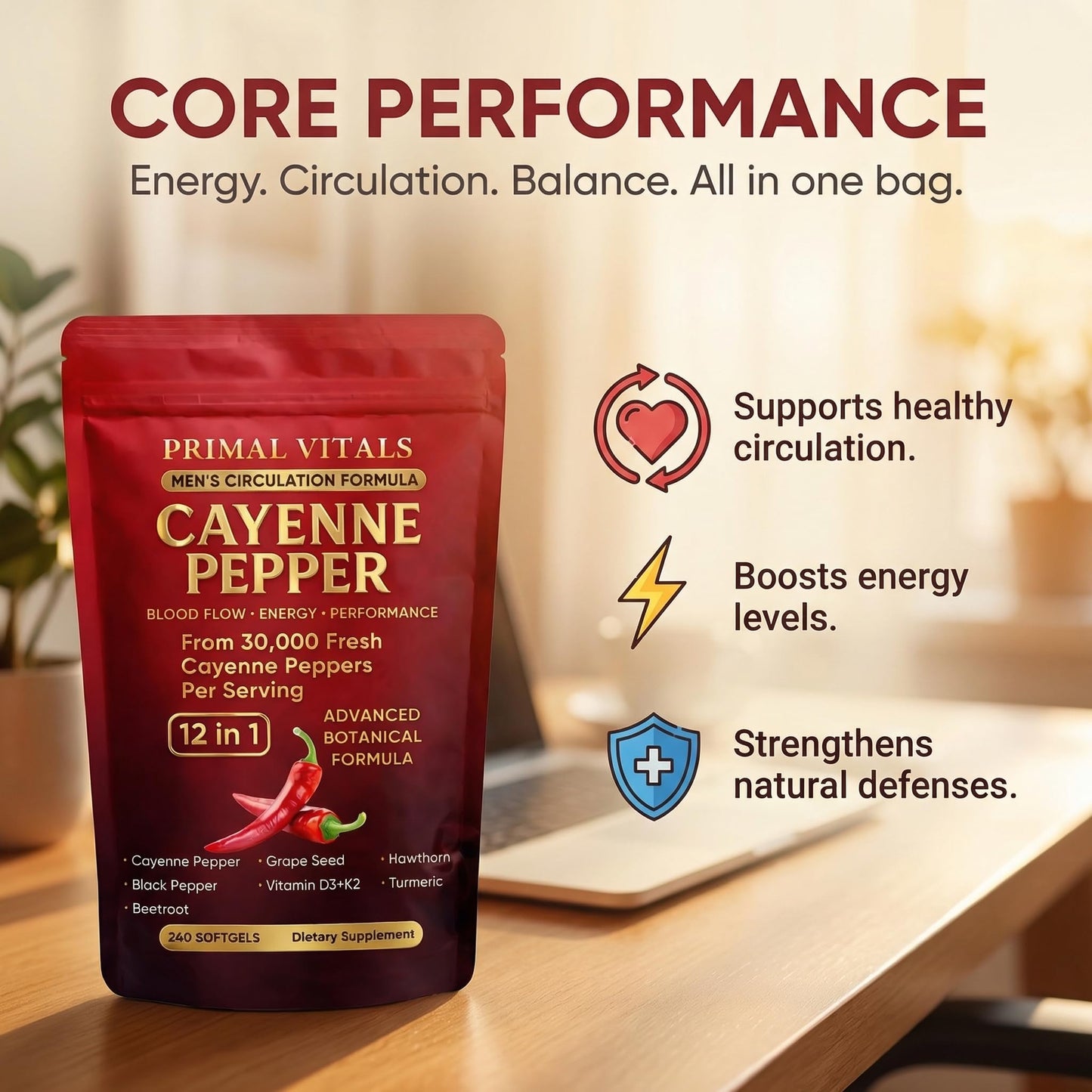 KBKTWOLT Cayenne Pepper Softgels Capsule 240