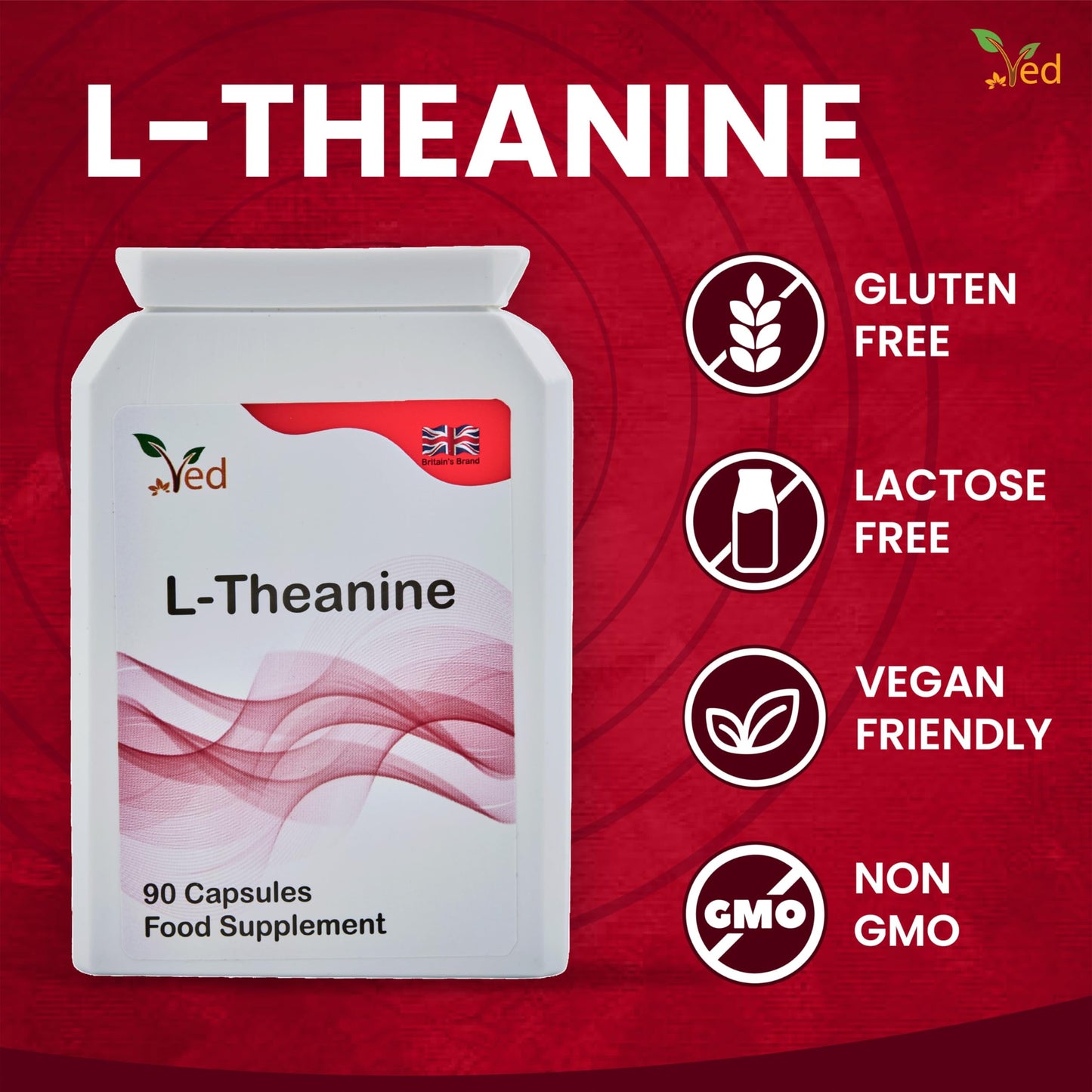 Ved L-Theanine Capsule, 90 Count