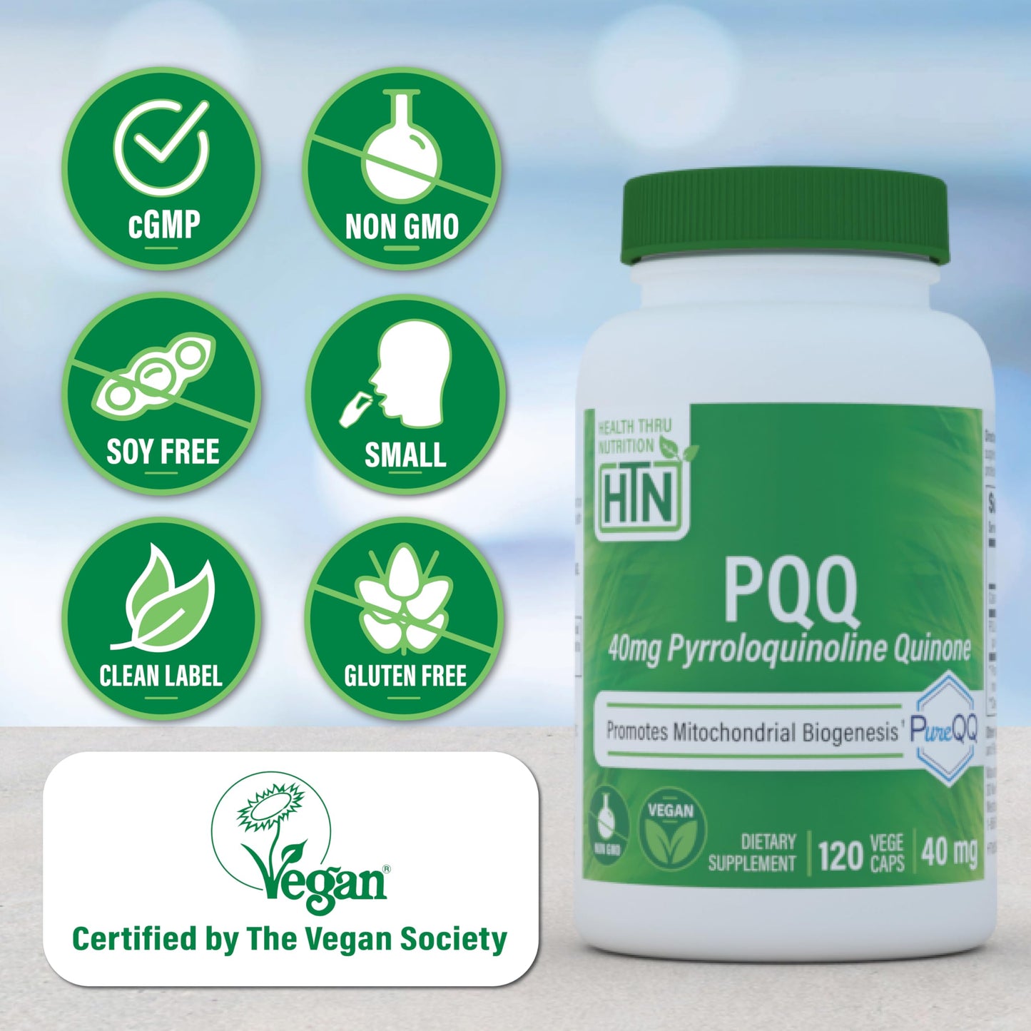 Health Thru Nutrition PQQ 40mg Capsule, 120 Count