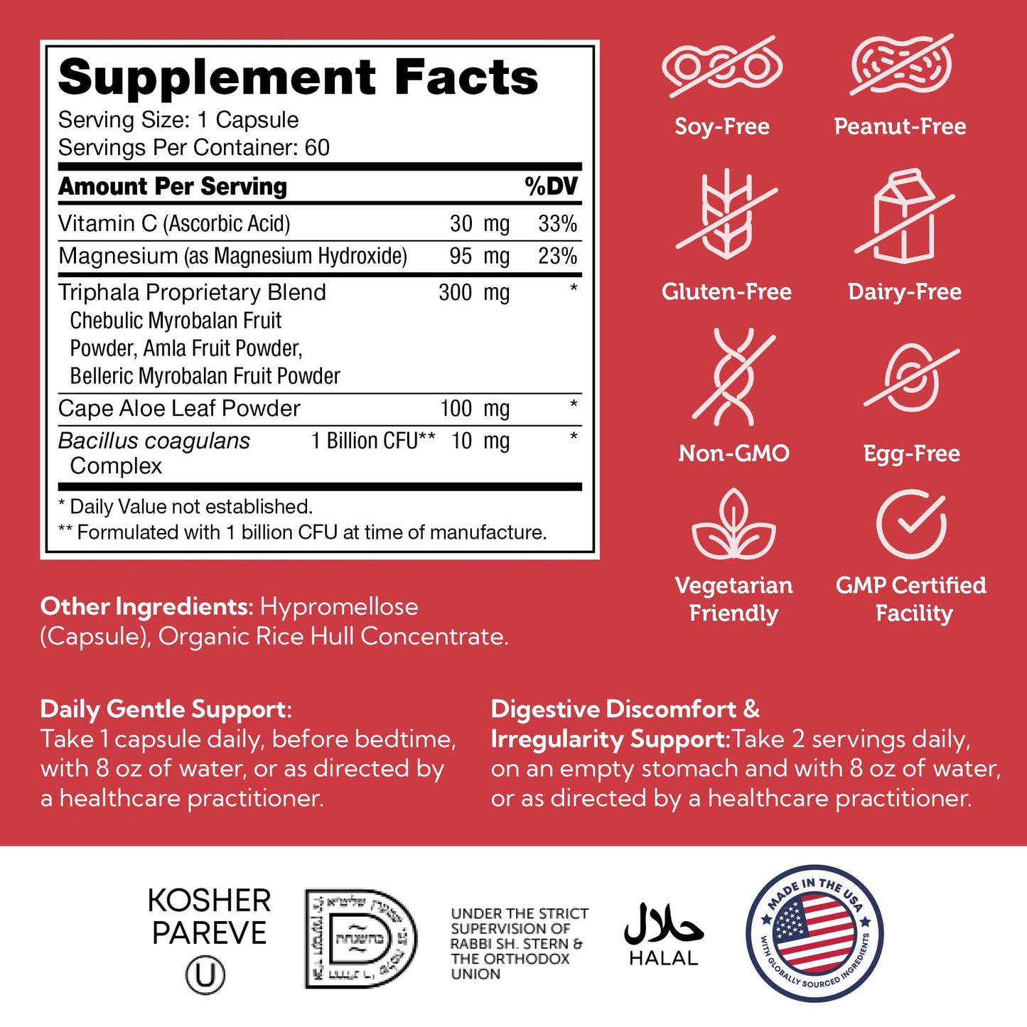 Zahler Daily Cleanse, Digestive Cleanse & Detox Formula Capsule 60 Capsules