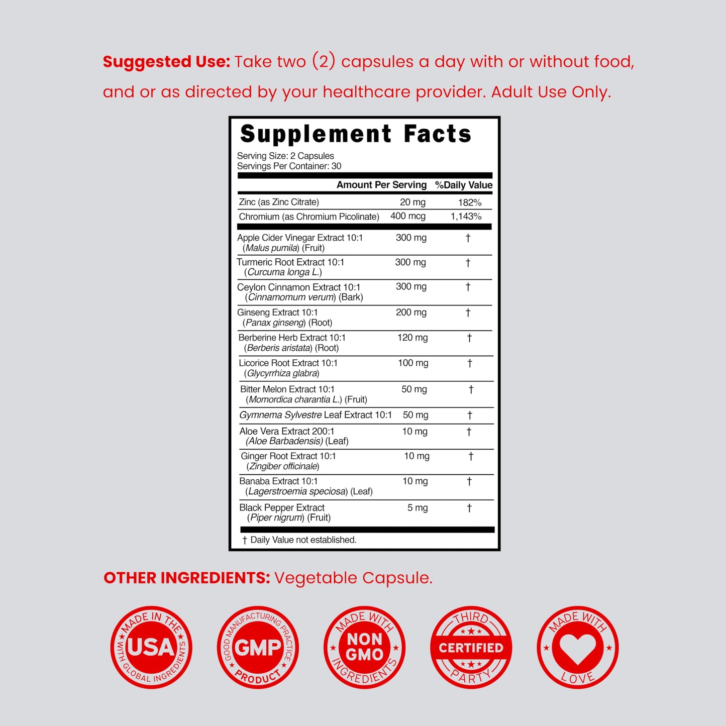 DORADO NUTRITION GLP-1 Supplement 14 in 1 Formula 60 Capsules