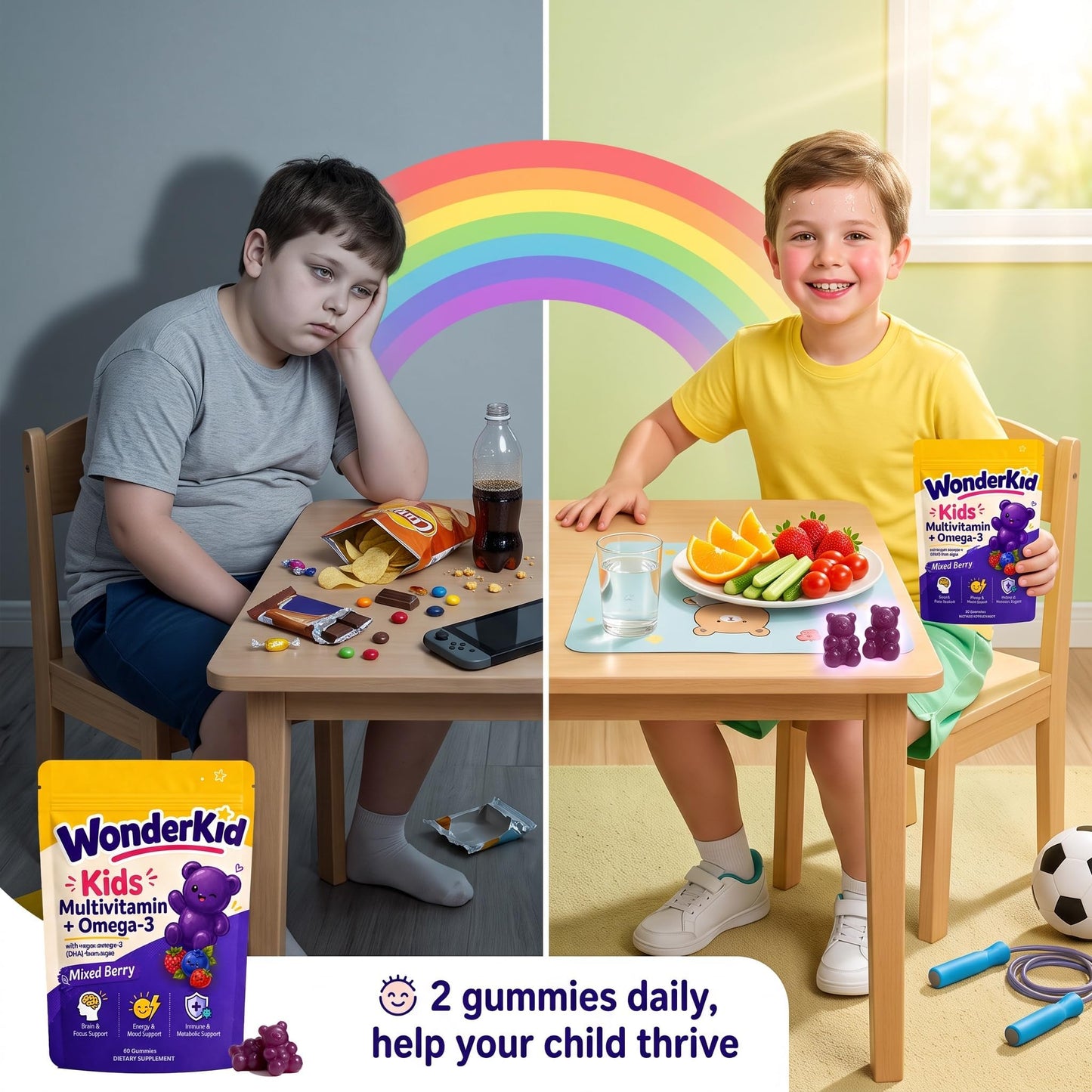 Vylera WonderkidVitamin Kids Multivitamin + Omega-3, 60 Gummies