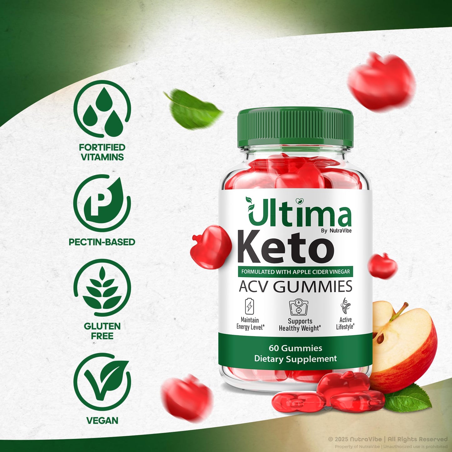 NutraVibe Ultima Keto ACV Gummies 120 Gummies