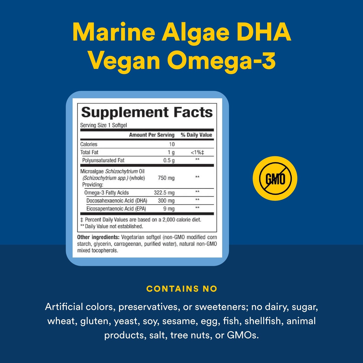 Natural Factors Whole Earth & Sea Marine Algae DHA Vegan Omega-3 Supplement Softgels 30
