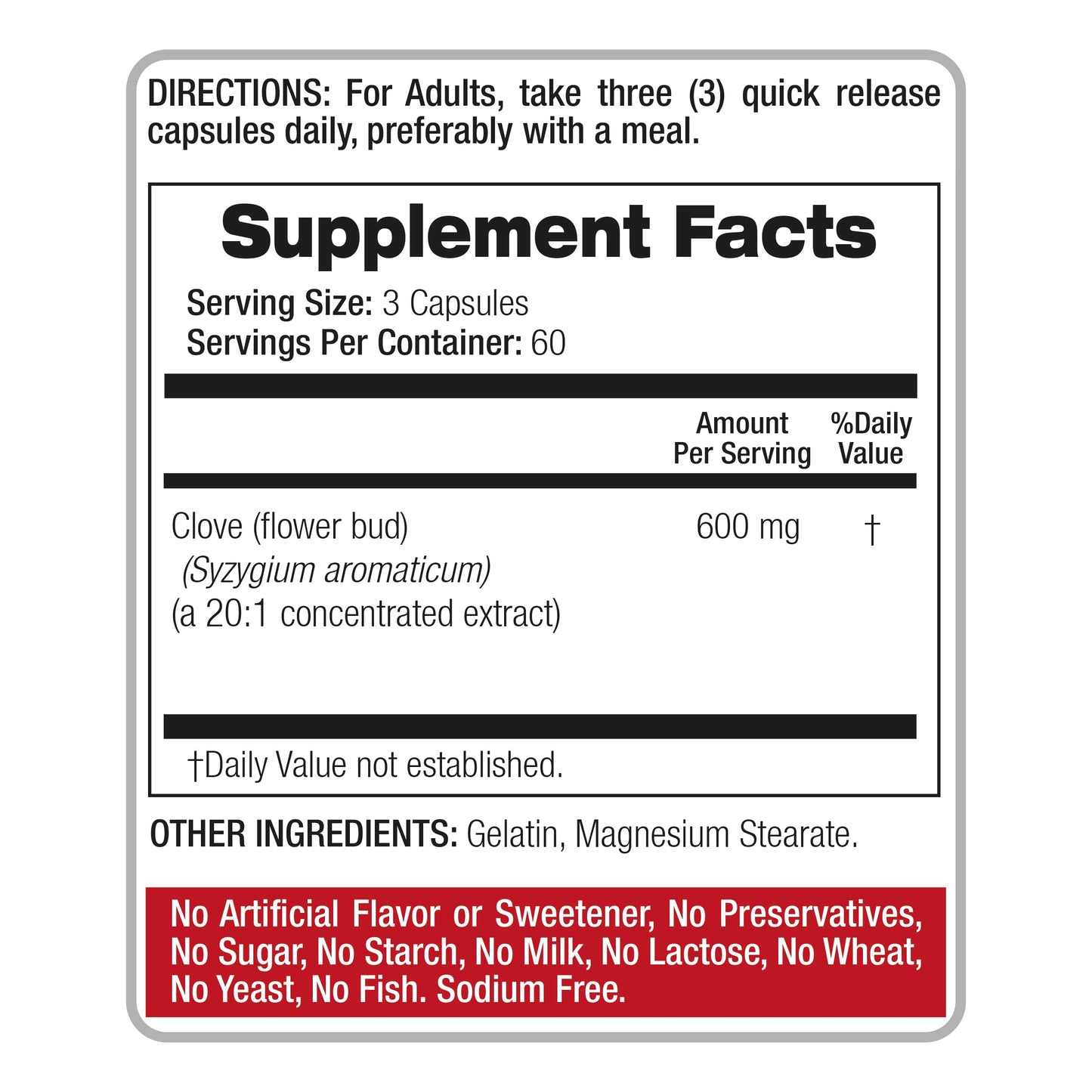 FITO MEDIC'S Clove Capsules 180 Capsules