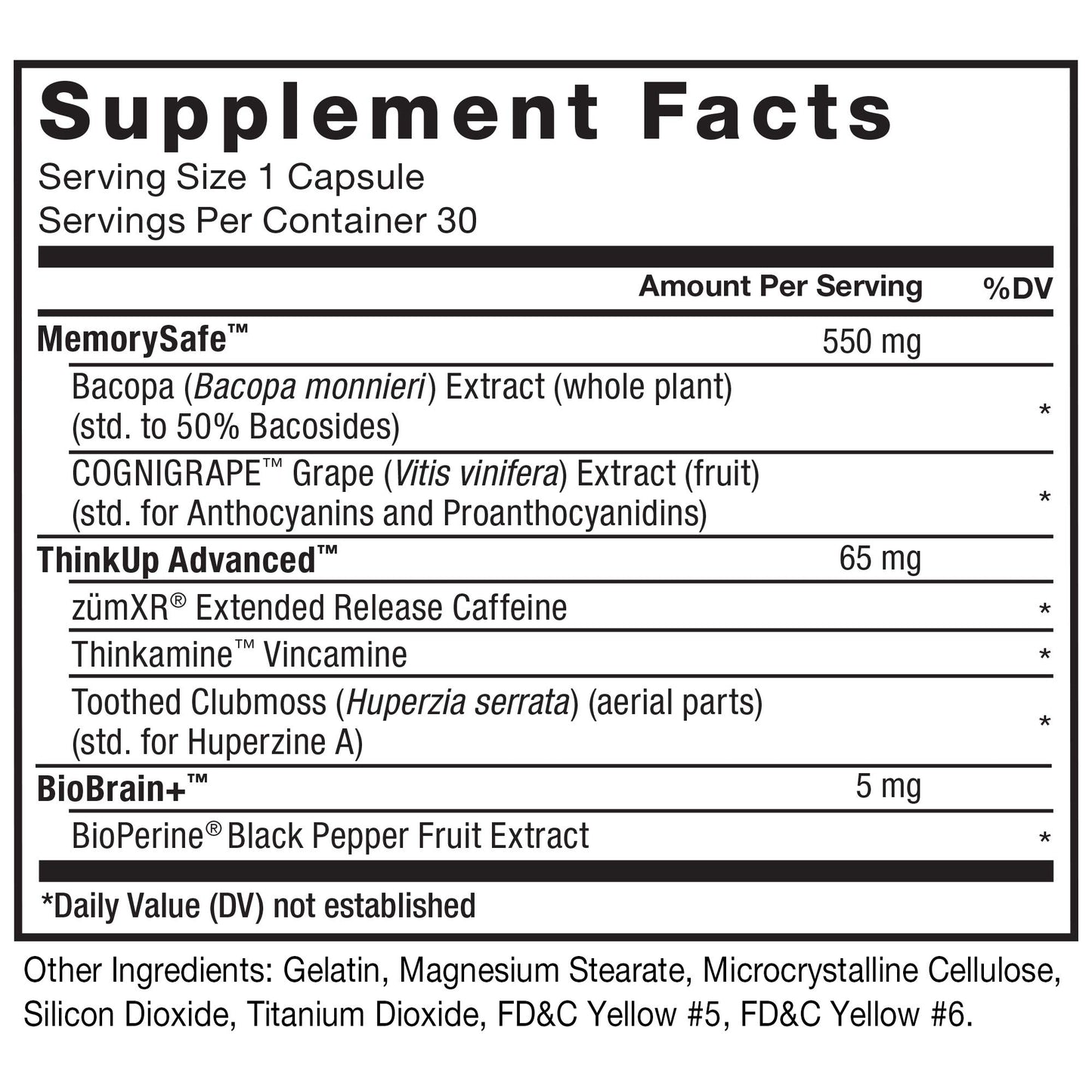 Force Factor Forebrain Nootropic Brain Supplement, 30 Capsules