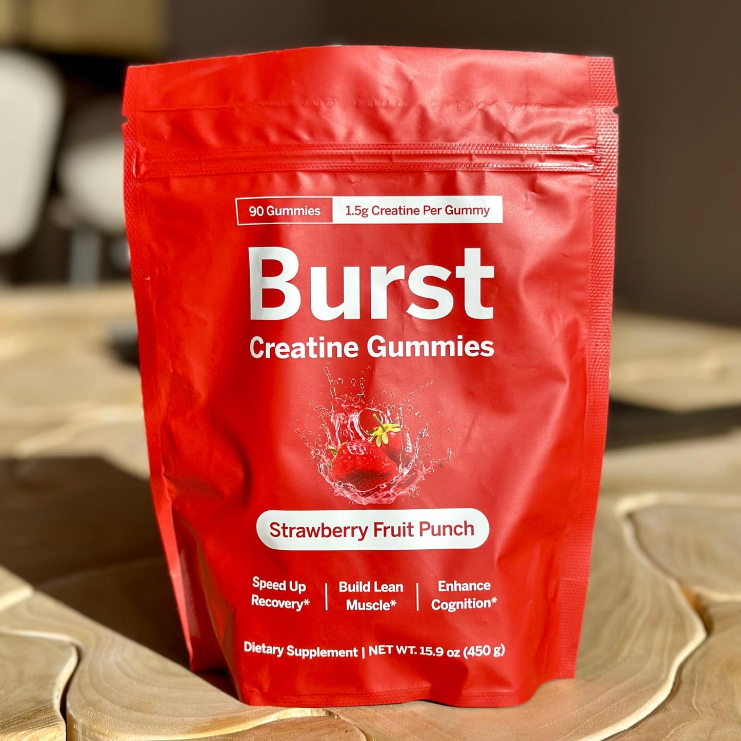 Burst Creatine Creatine Monohydrate Gummies 90 Count