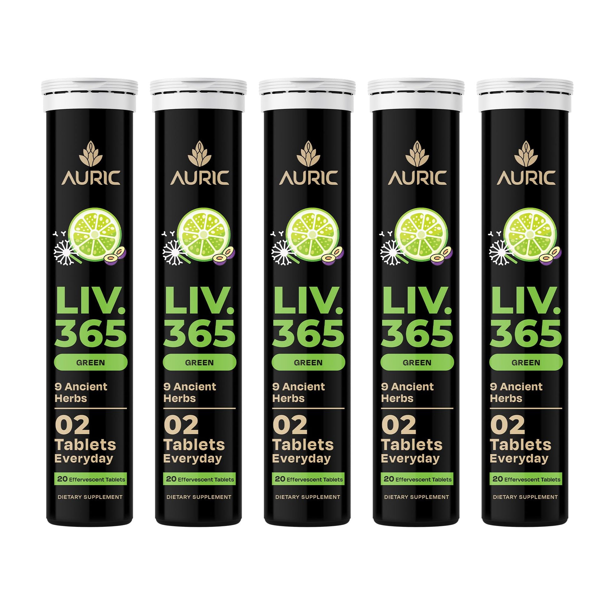 Auric Liv 365 Green Effervescent Tablets, 100 Tablets