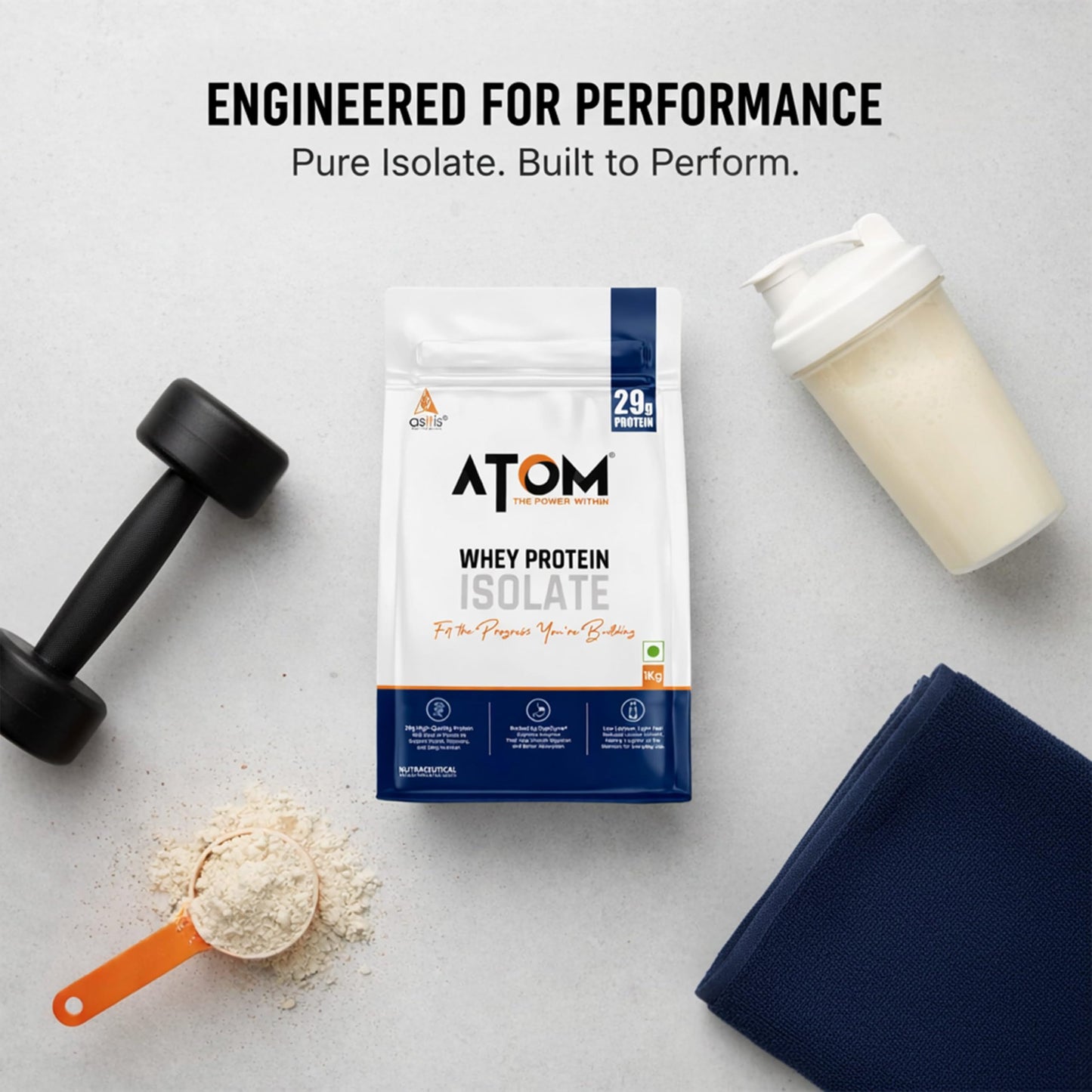 Asitis Nutrition Atom Whey Protein Isolate Powder 2.2 lb