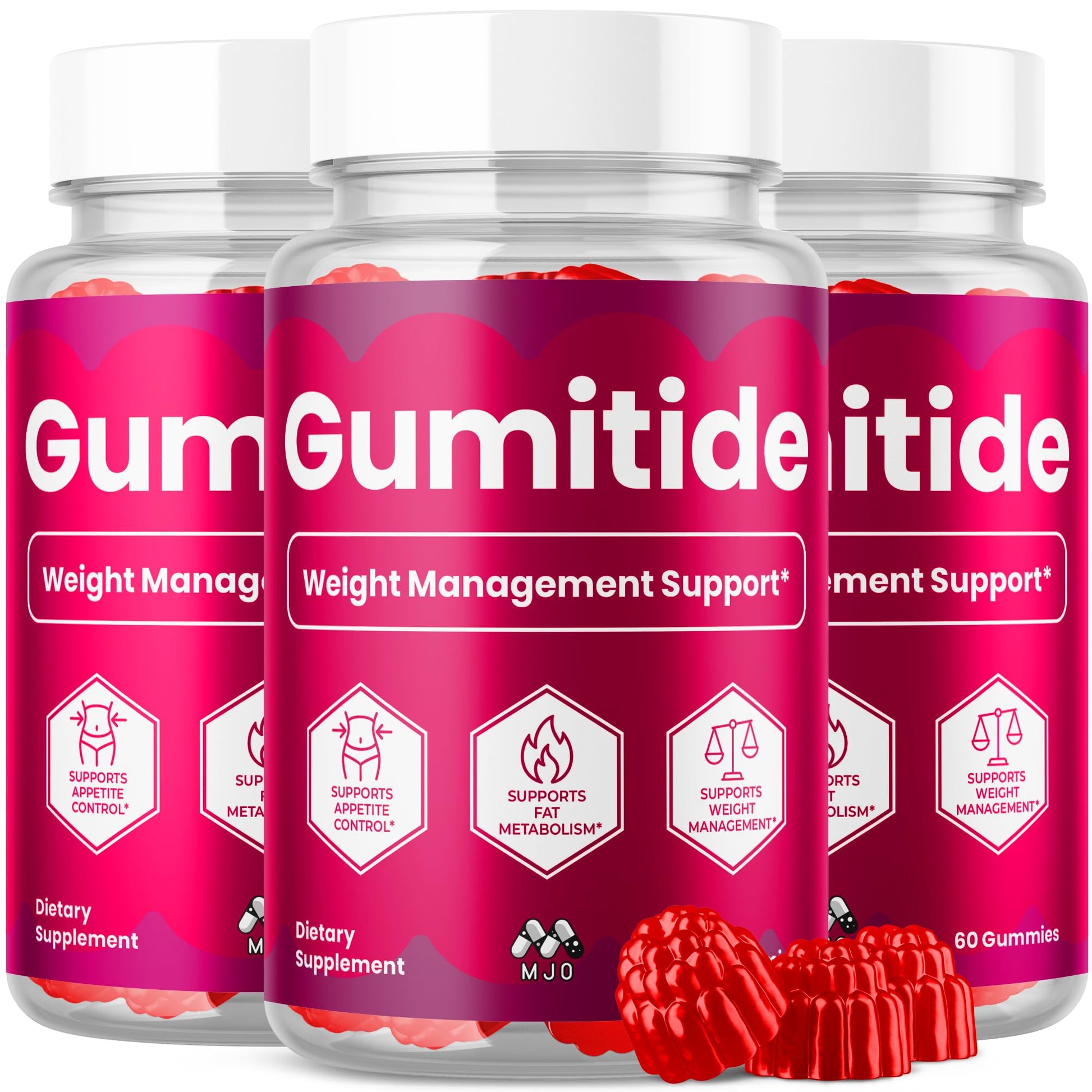 MJO Gumitide Weight Management Gummies with Apple Cider Vinegar, 180 Gummies