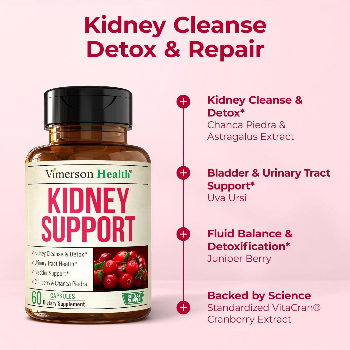 Vimerson Health Kidney Support Supplement Capsule, 60 Capsules