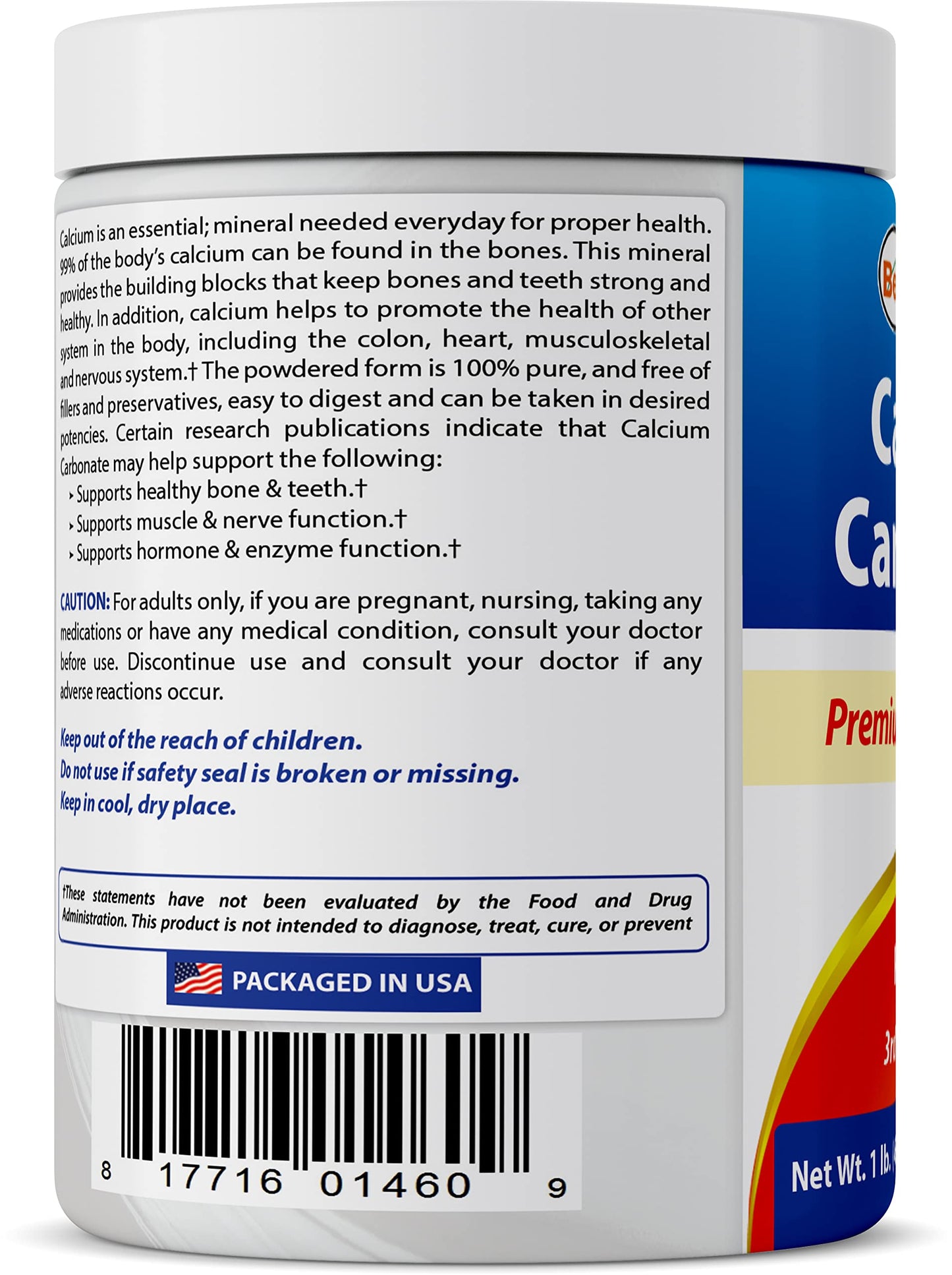 Best Naturals Calcium Carbonate Powder 32 oz