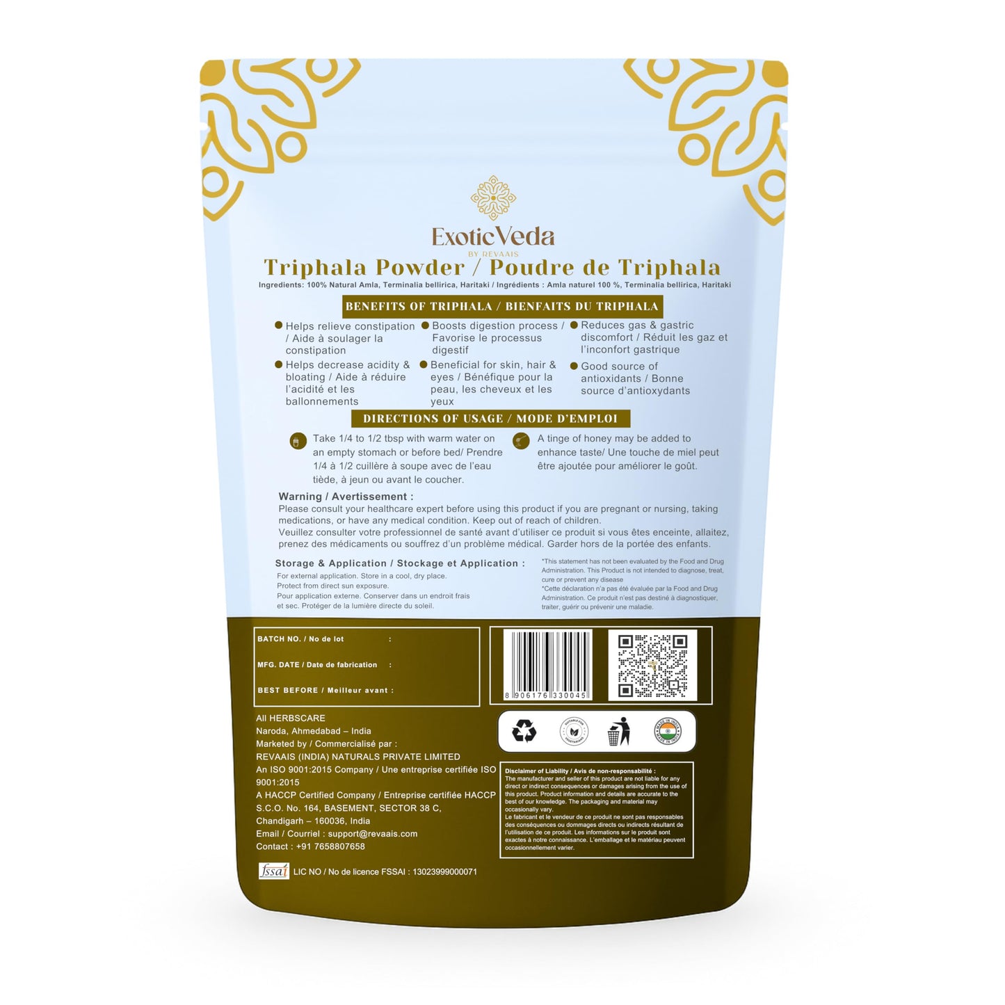 Exotic Veda Triphala Powder 100g, 1 Count