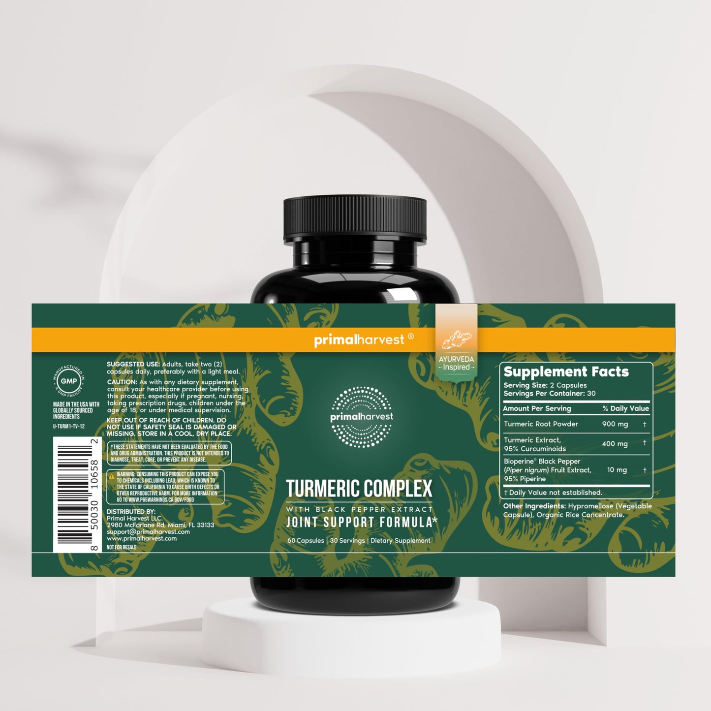 Primal Harvest Turmeric Complex Capsules 120