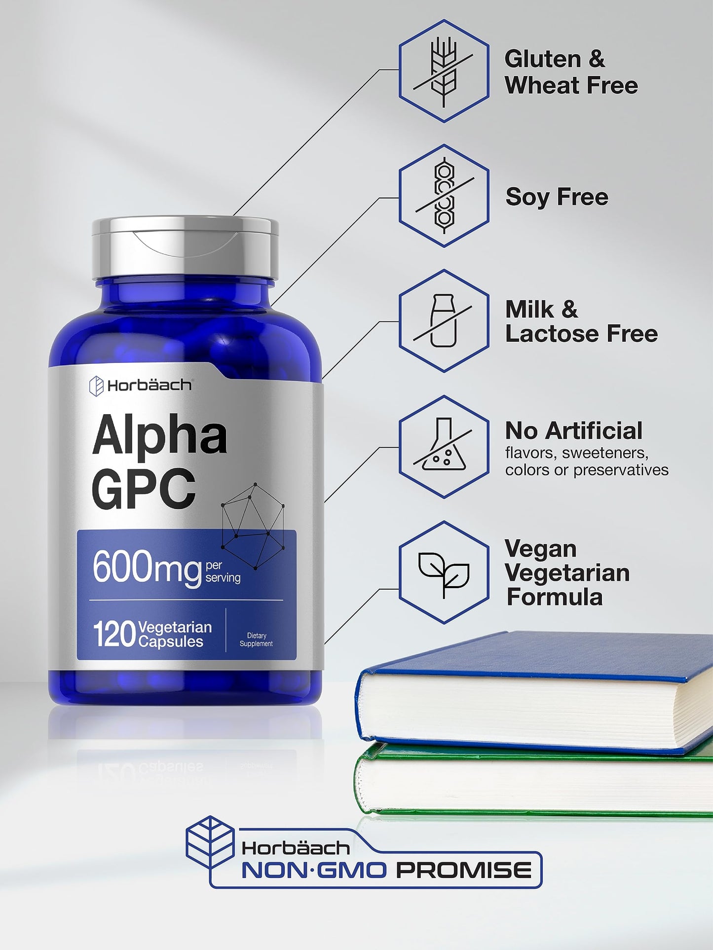 Horbäach Alpha GPC 600mg 120 Capsules