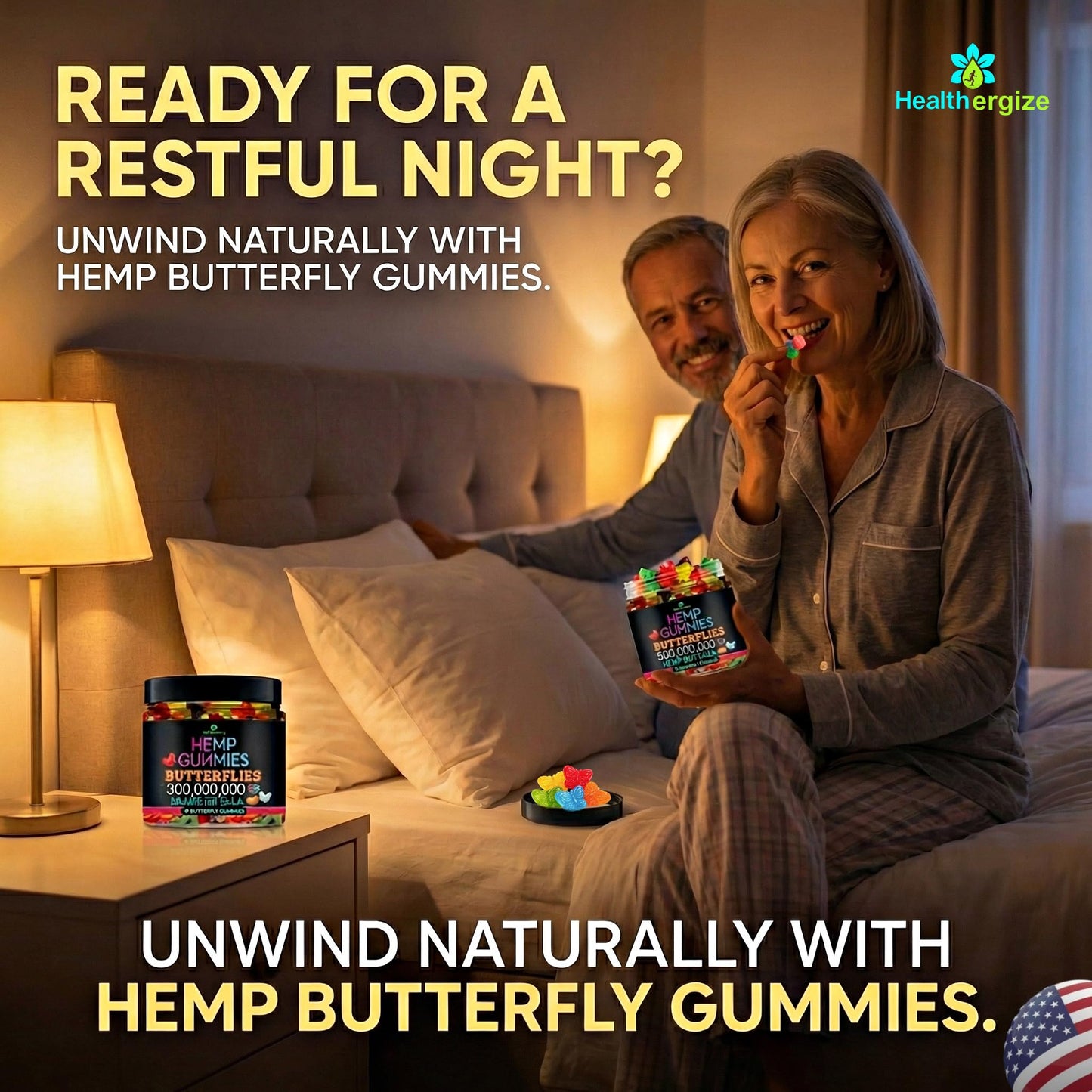 Healthergize Hemp Sleep Gummies for Adults Chewable, 96 Count