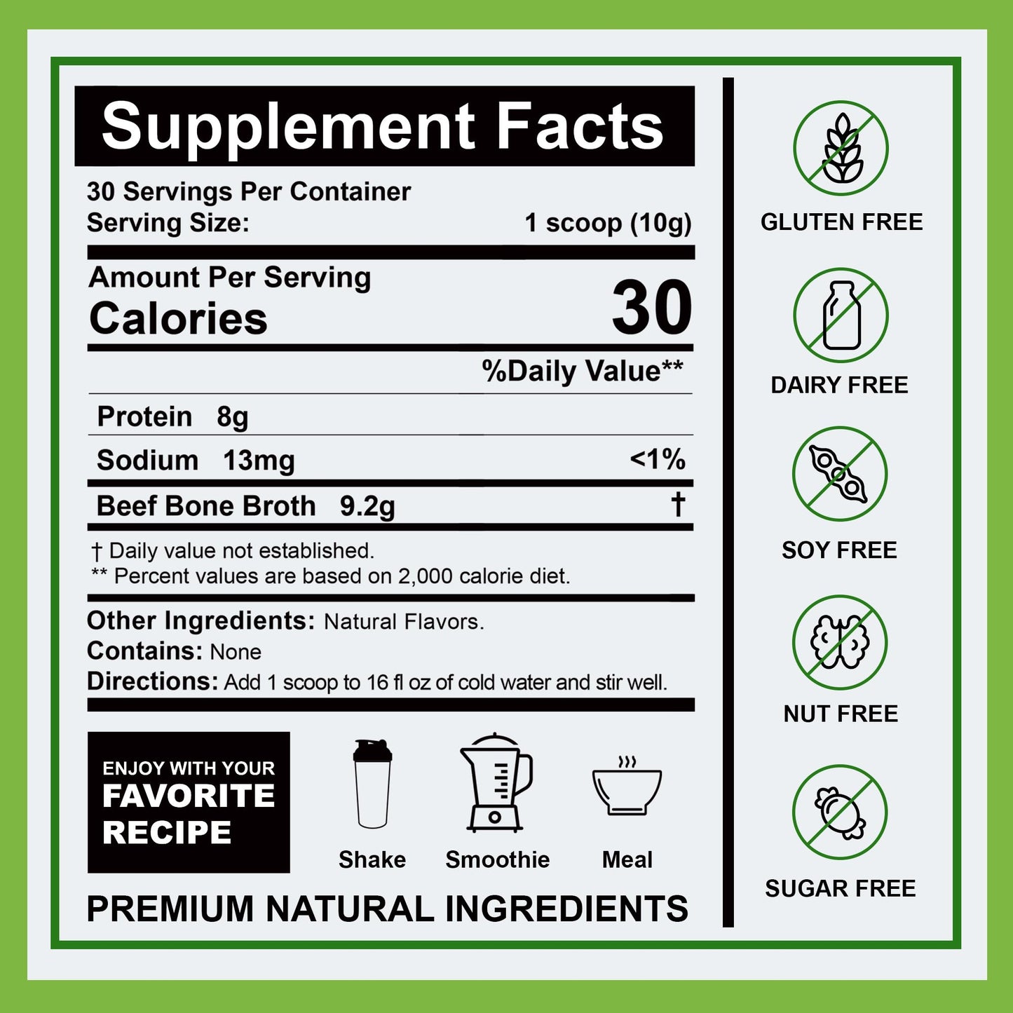Zammex Beef Bone Broth Protein Powder, 10.58 Ounce