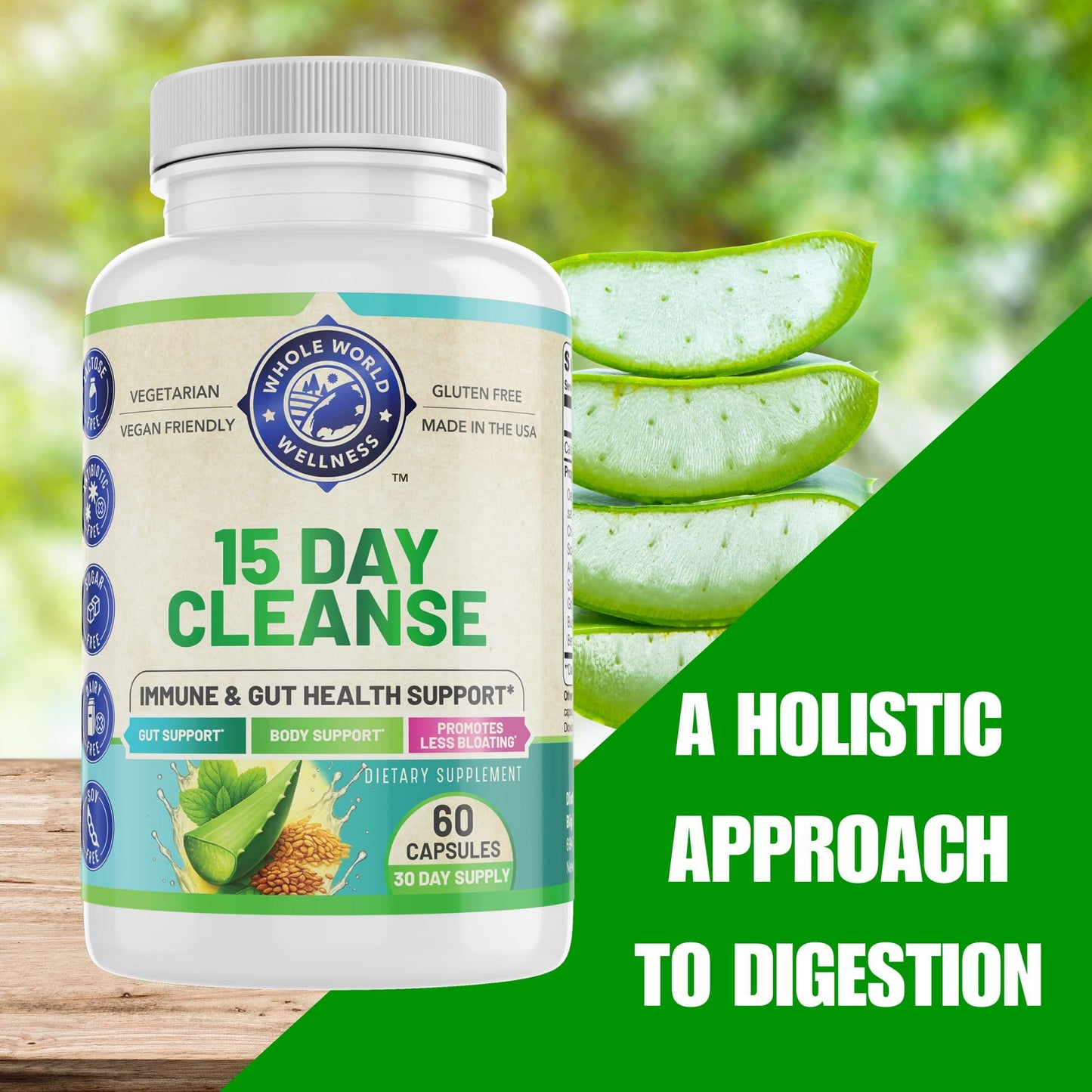 WHOLE WORLD WELLNESS 15 Day Cleanse Capsule, 60 Count