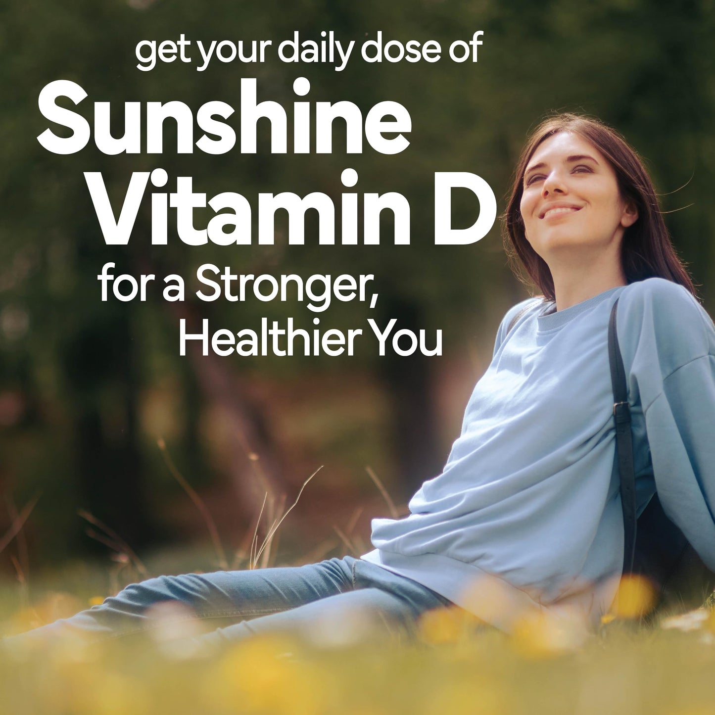 Sunshine Vitamin D3 with Vitamin K2 2000 IU (K2 100 mcg), 60 Tablets