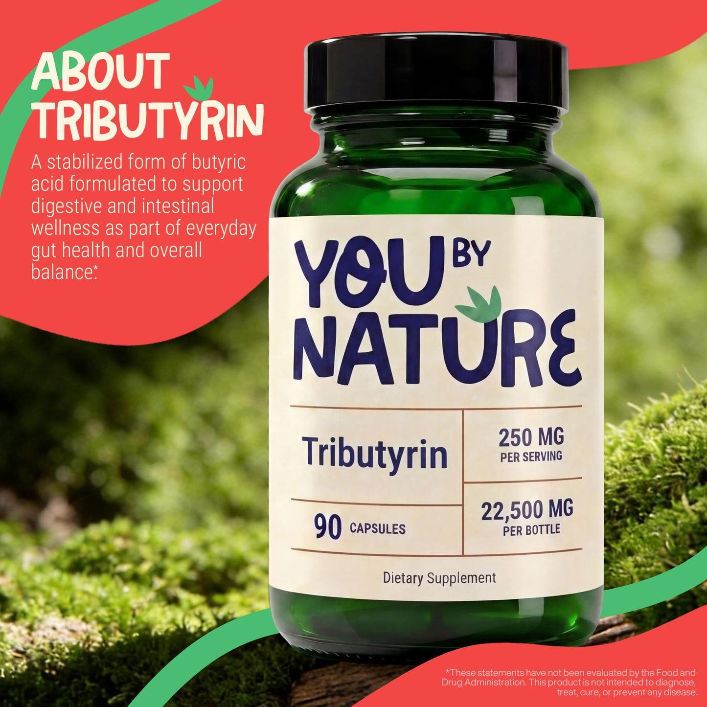 YOUBYNATURE Tributyrin 250mg Capsule, 90 Capsules