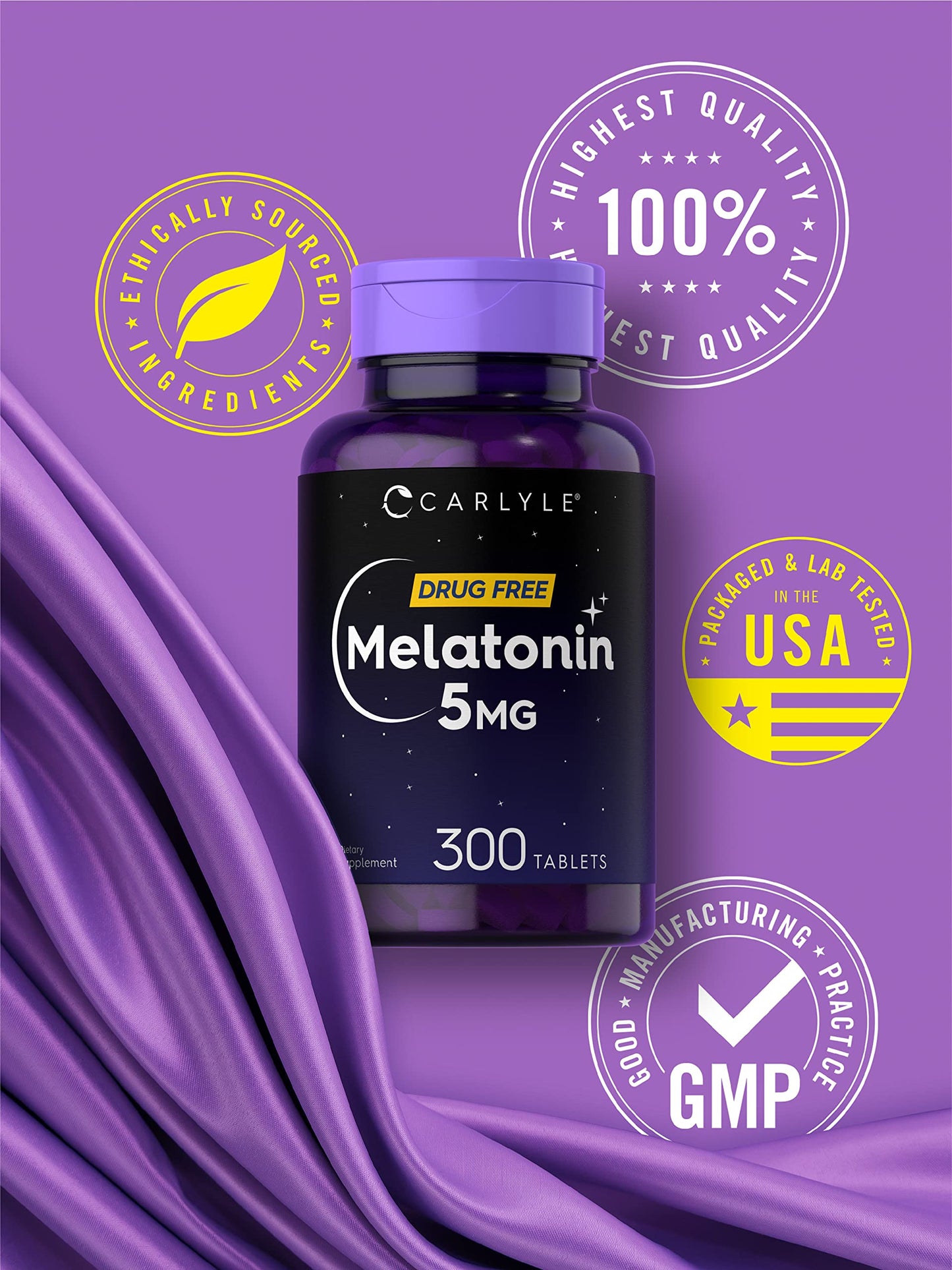 Carlyle Melatonin 5mg Tablet, 300 Tablets