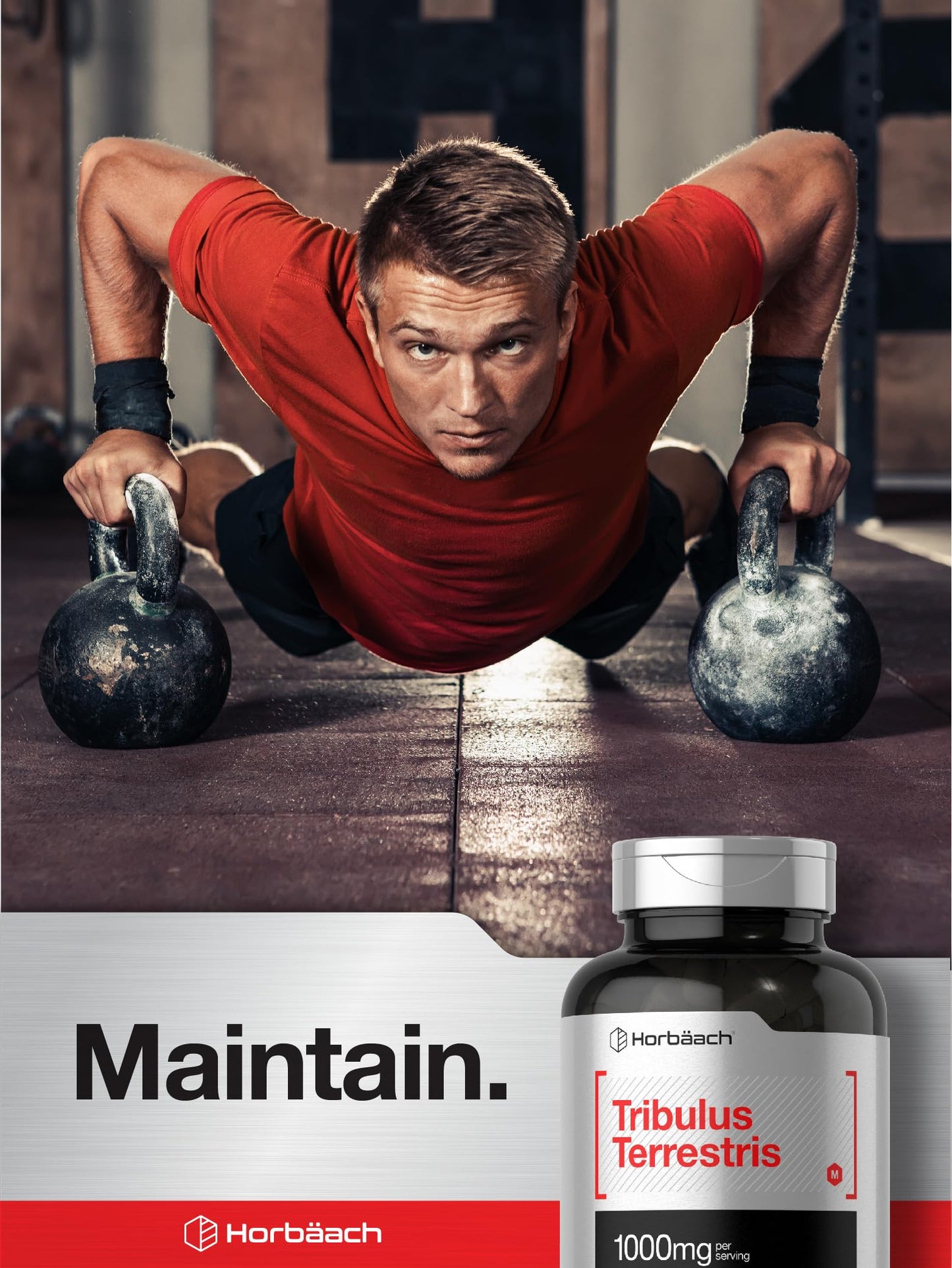Horbaach Tribulus Terrestris for Men 1000mg Capsules 180 Count