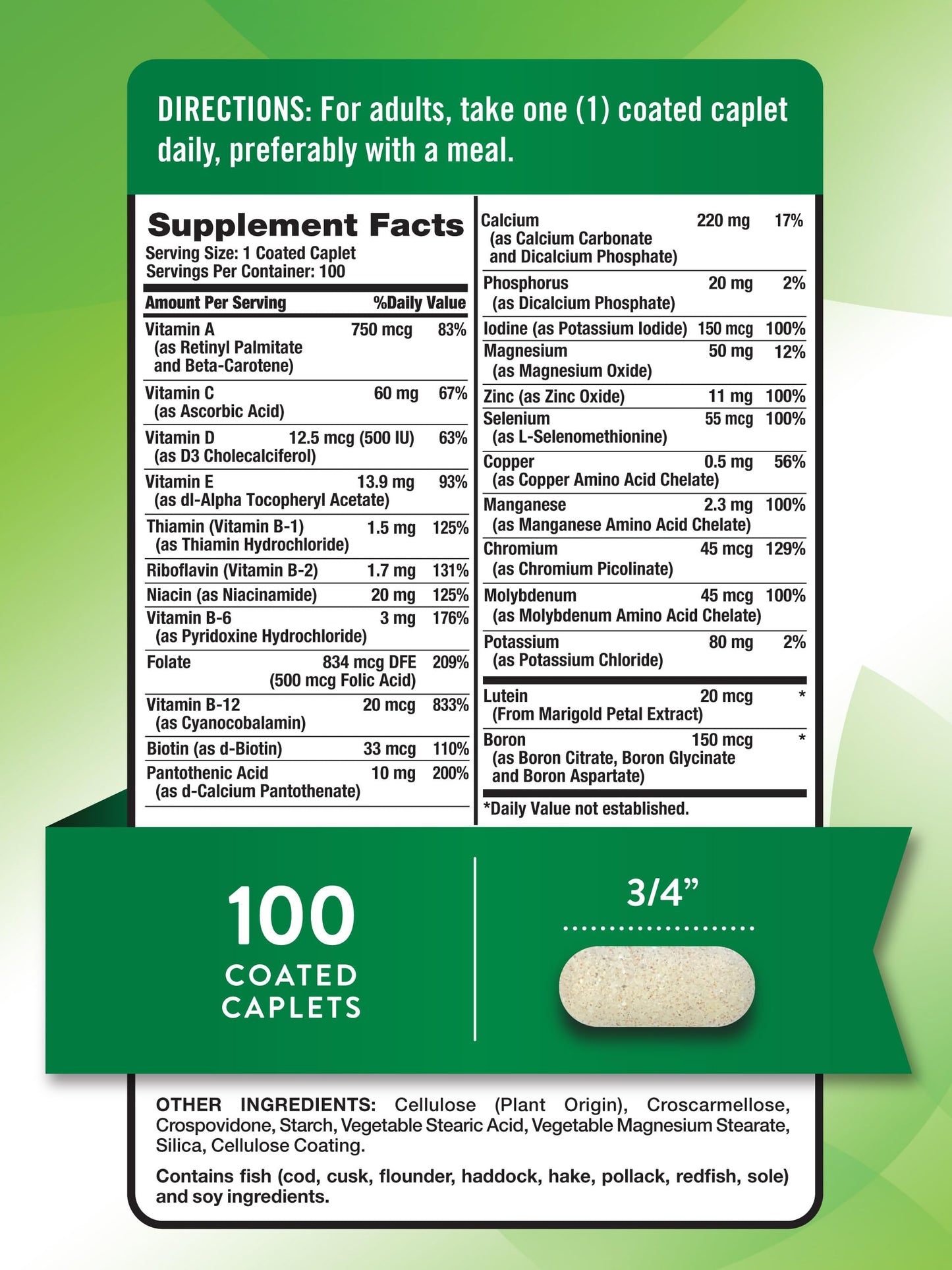 Nature's Truth Multivitamin for Adults 50+ Tablet 4 Count