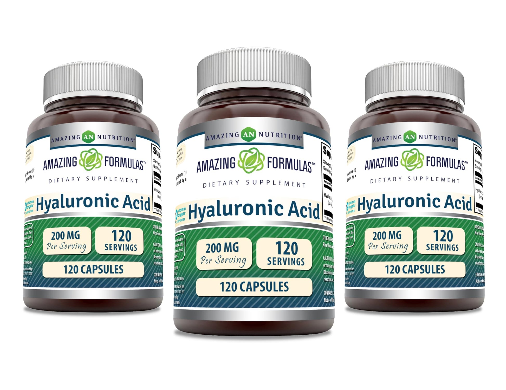 Amazing Nutrition Hyaluronic Acid 200 Mg Per Serving, 360 Capsules