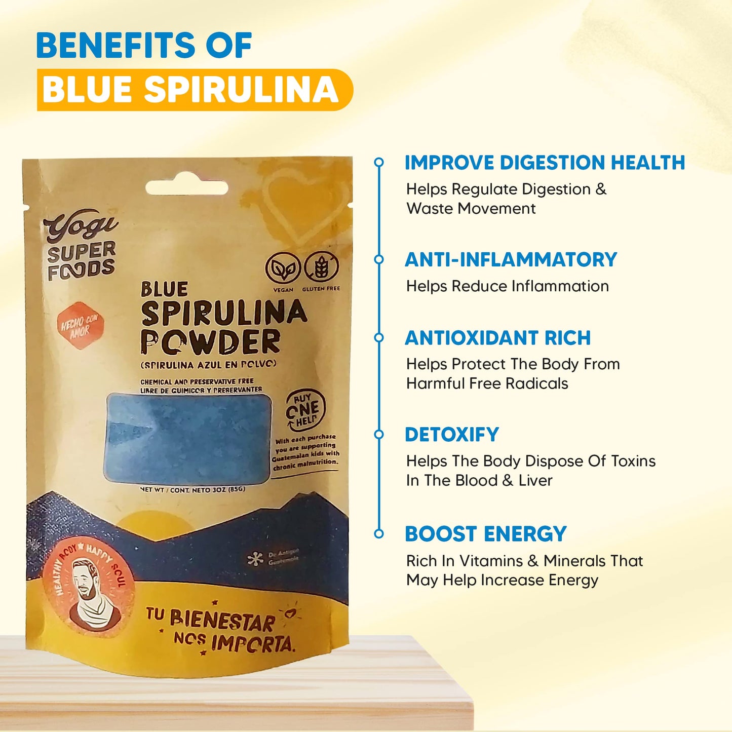 Yogi Super Foods Blue Spirulina Powder 5 Ounce