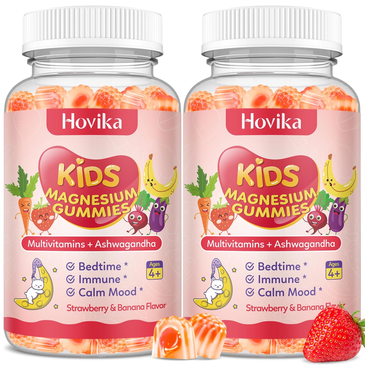 Hovika Magnesium Glycinate Gummies for Kids, 120 Gummies