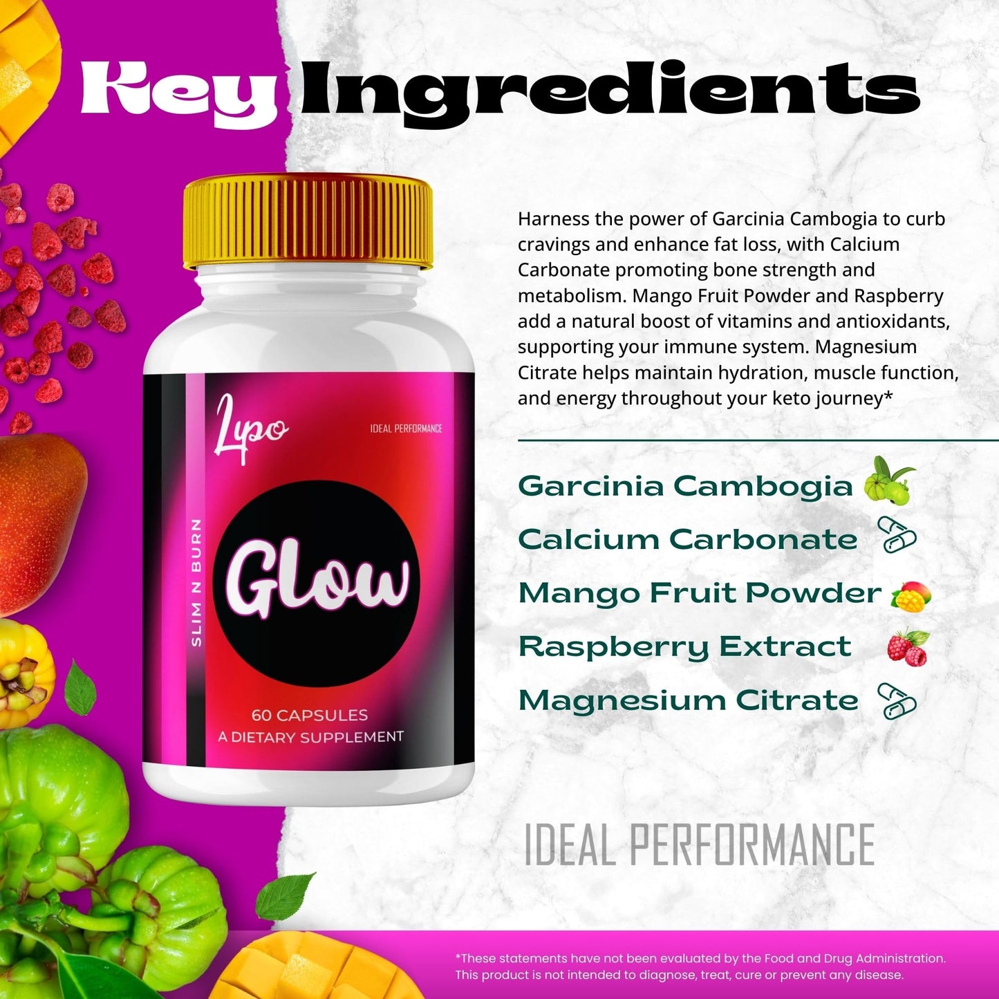 IDEAL PERFORMANCE LipoGlow Capsule 180 Count