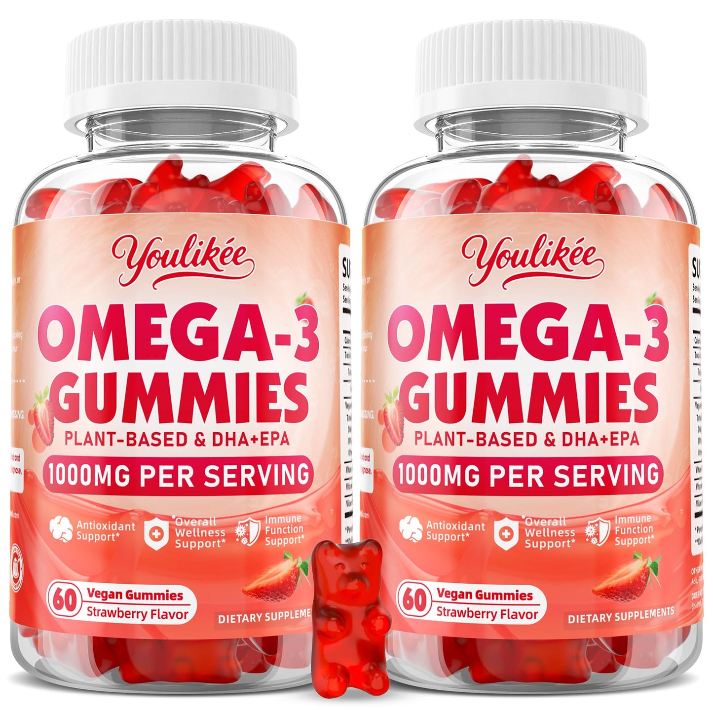 Youlikee Vegan Omega-3 Gummies 120 Count