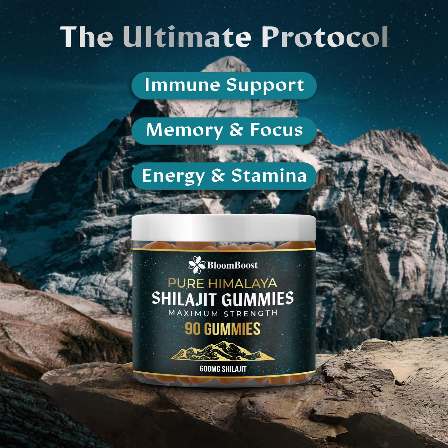 BloomBoost Shilajit Gummies 90 Count