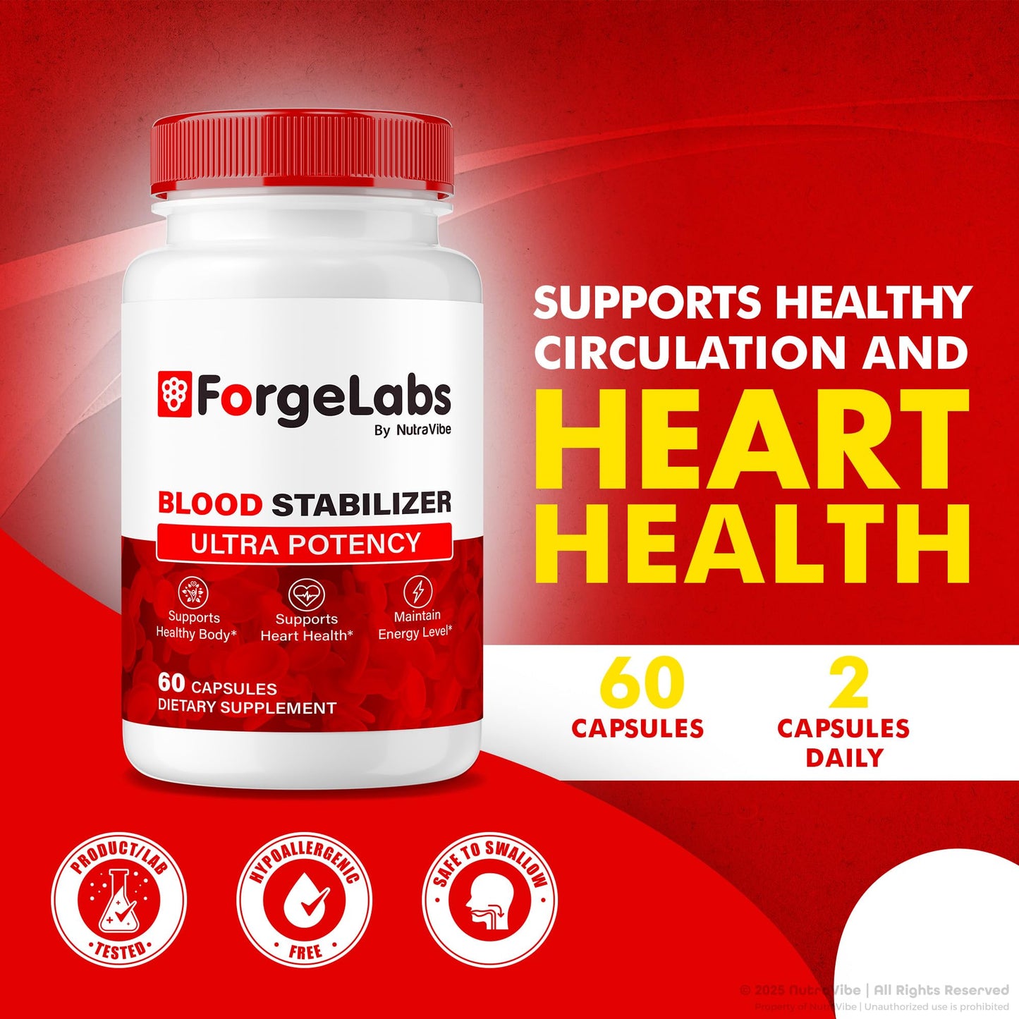 NutraVibe ForgeLabs Blood Stabilizer Capsule 60 Count