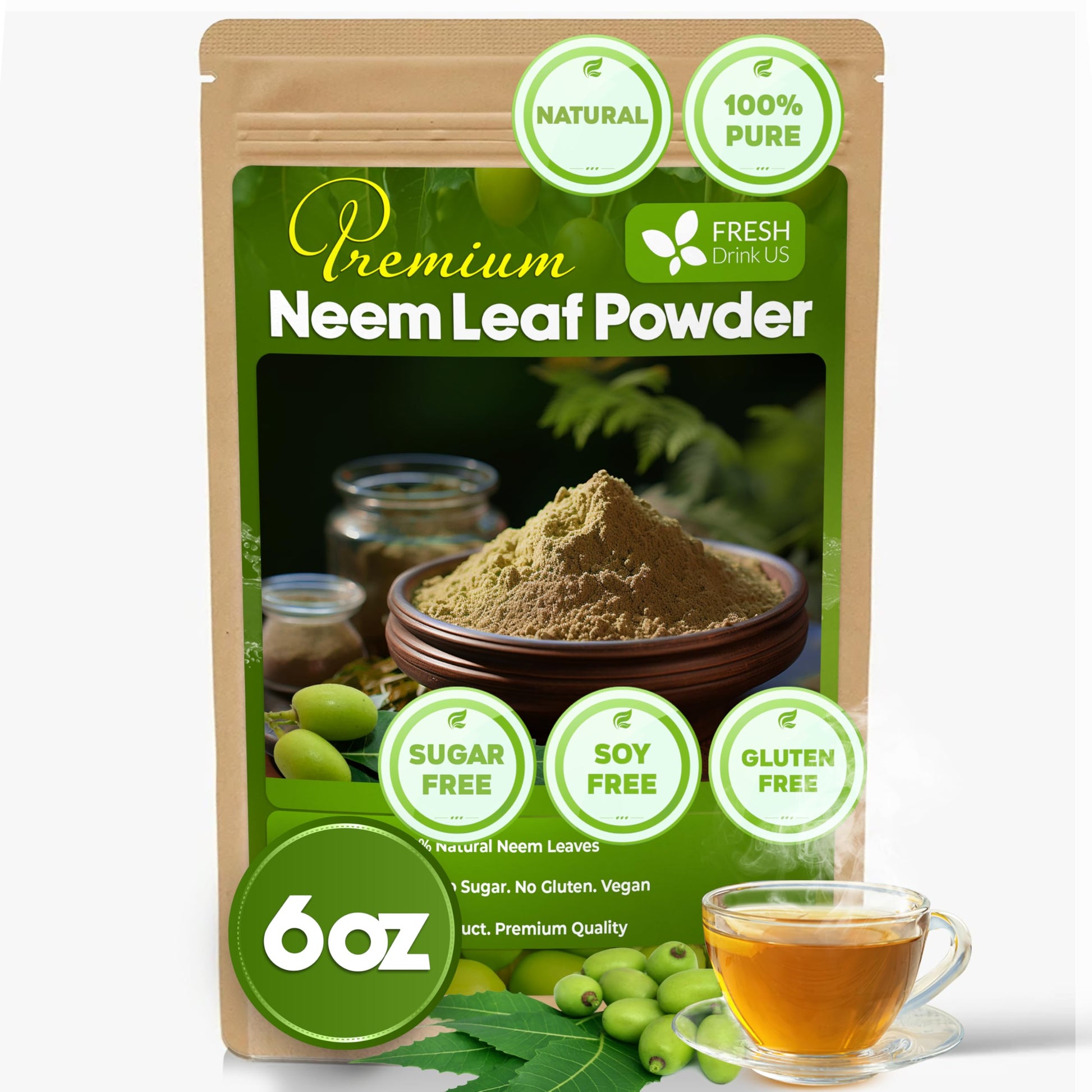 FreshDrinkUS Neem Leaf Powder 6 oz