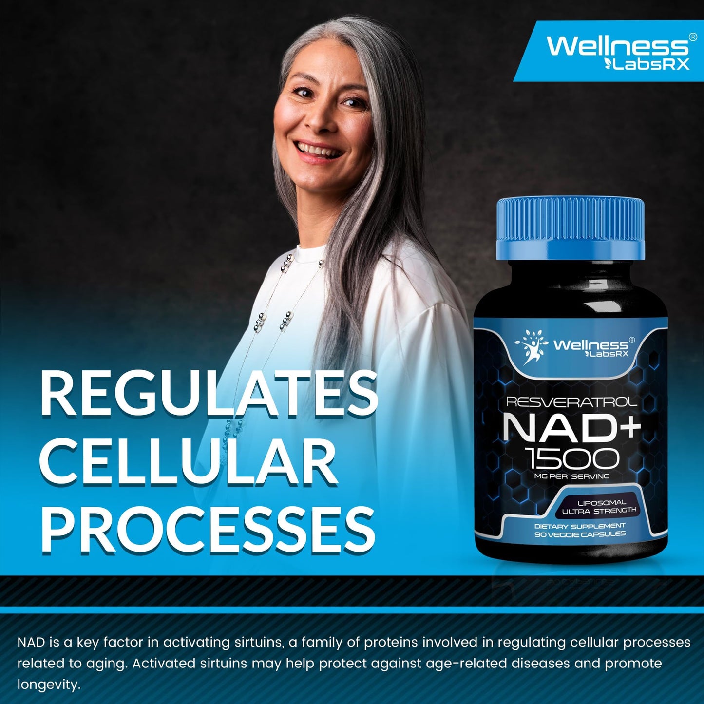 WELLNESS LABSRX Liposomal NAD Supplement Capsule, 90 Count