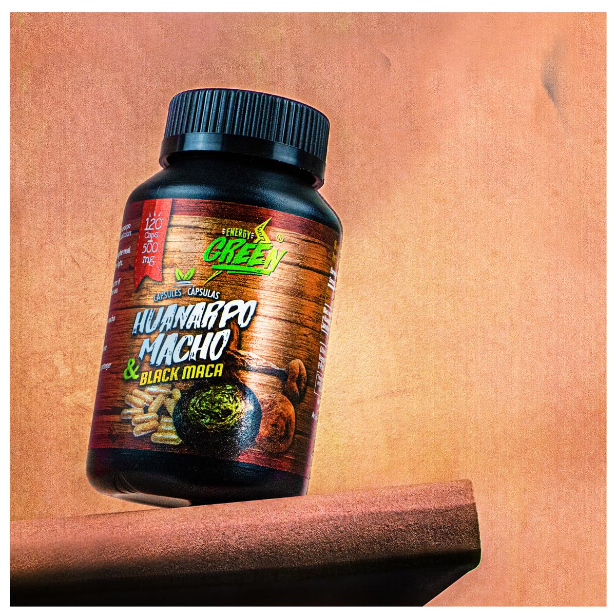 Amazon Andes Black Maca Root and Huanarpo Macho Capsules, 120 Count