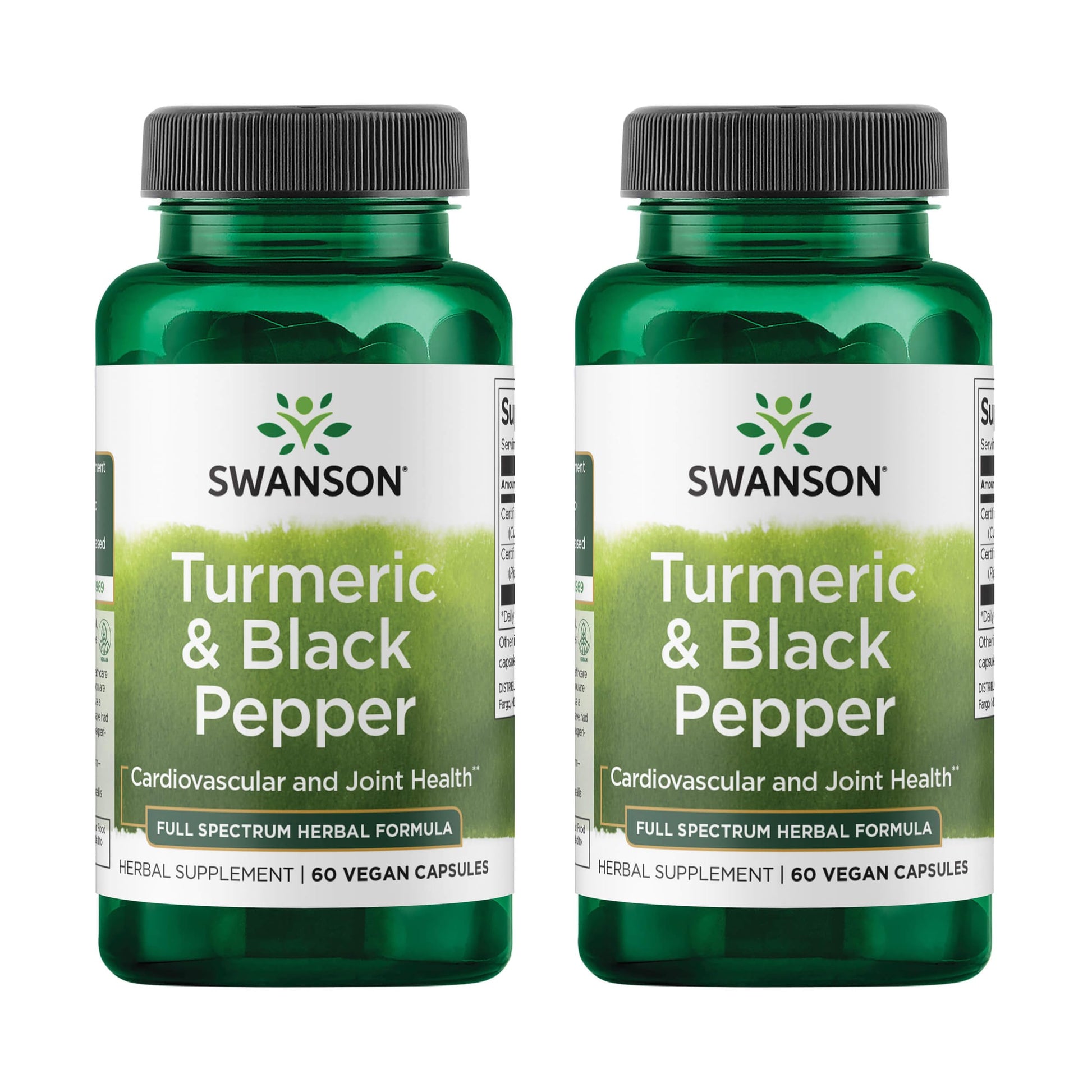 Swanson Organic Turmeric & Black Pepper Joint Health Supplement Capsules, 60 Capsules