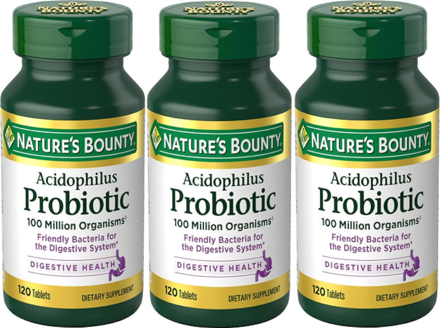 Nature's Bounty Probiotic Acidophilus Tablets, 360