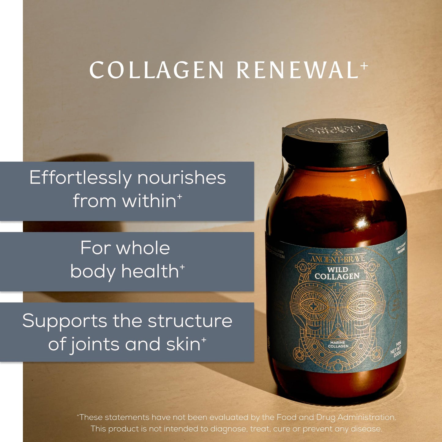 Ancient + Brave Wild Marine Collagen Powder 7.5 oz