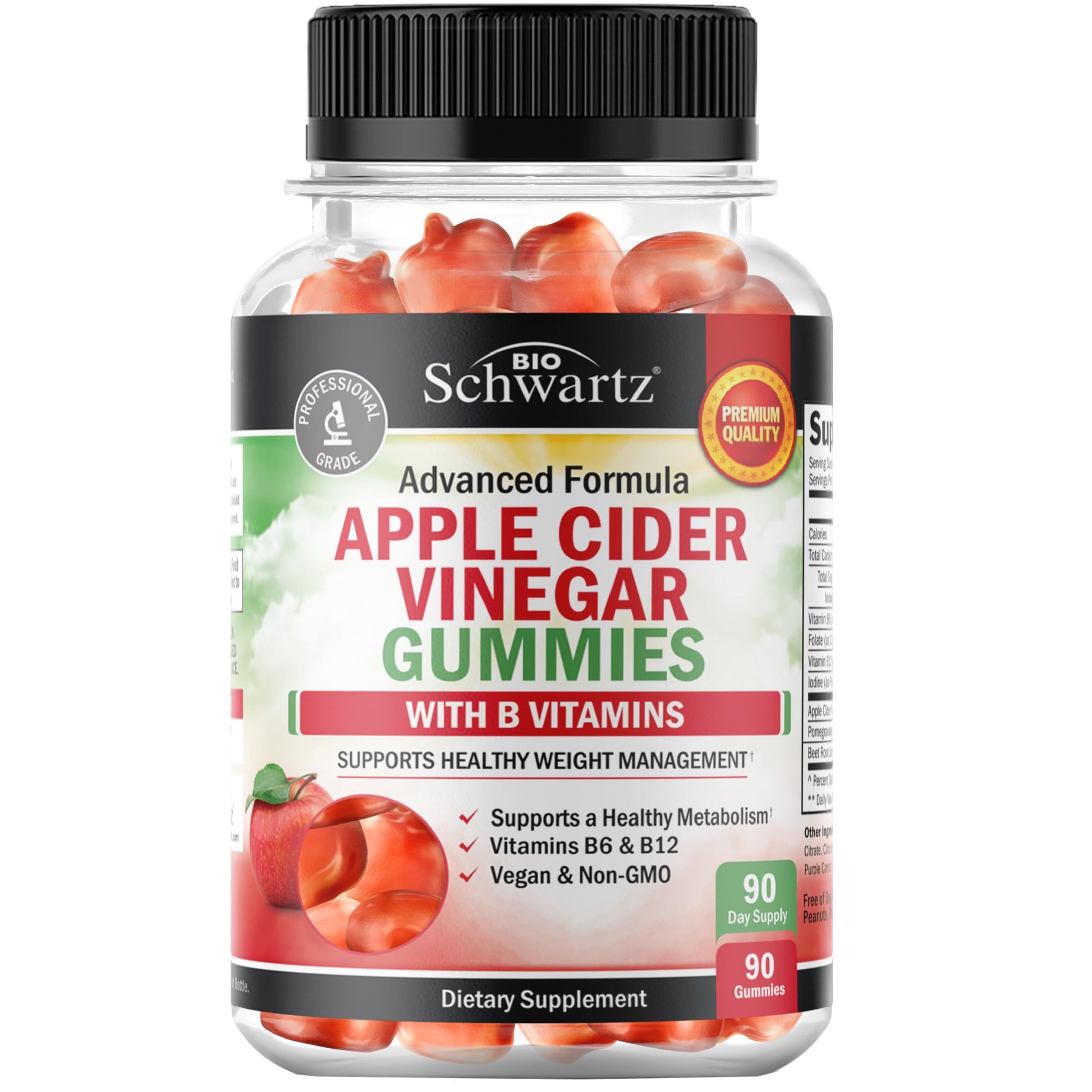 BioSchwartz Apple Cider Vinegar Gummies 90 Count