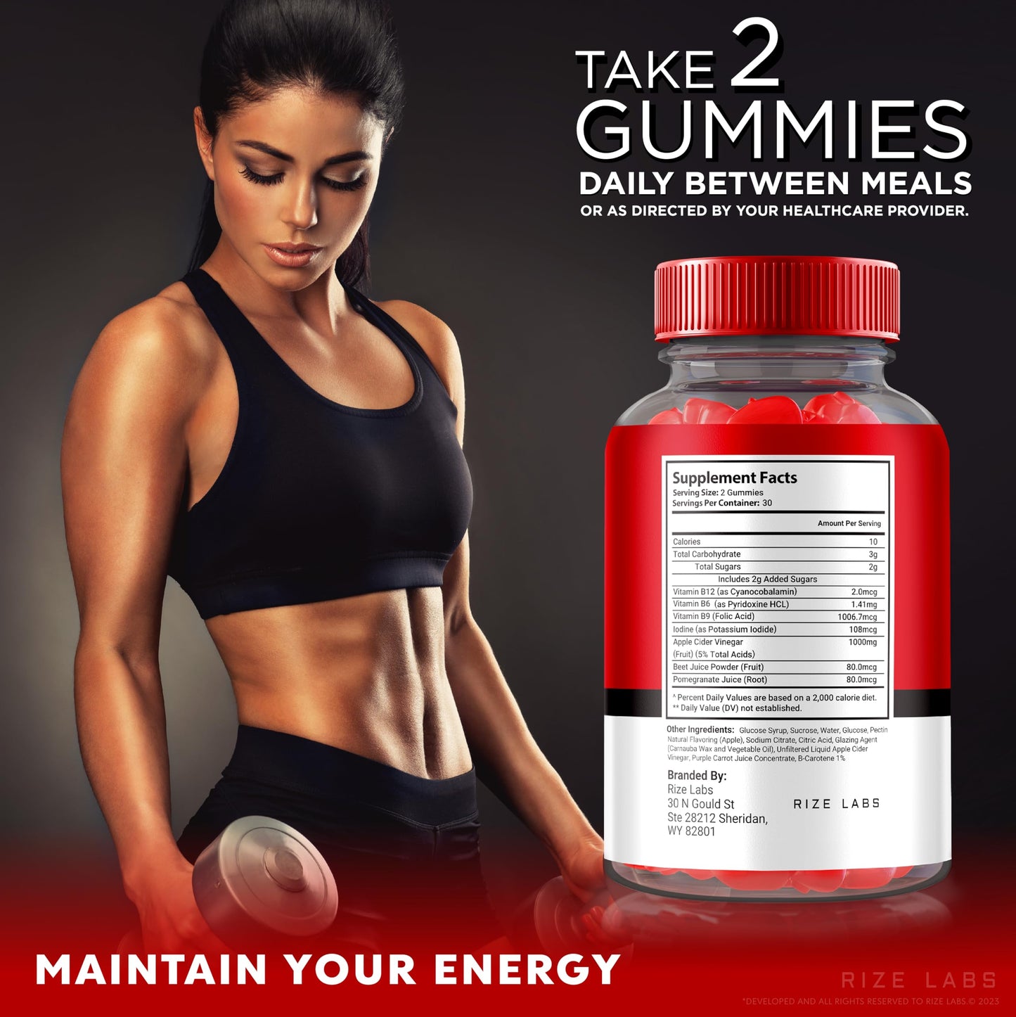 Rize Labs KetoCrave Keto ACV Gummies, 120 Gummies