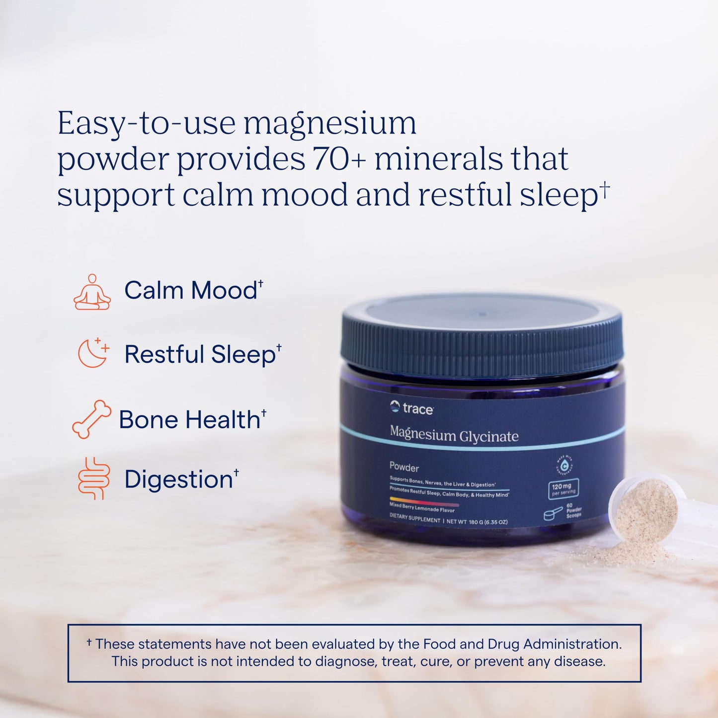 Trace Minerals Magnesium Glycinate Powder 6.35 oz