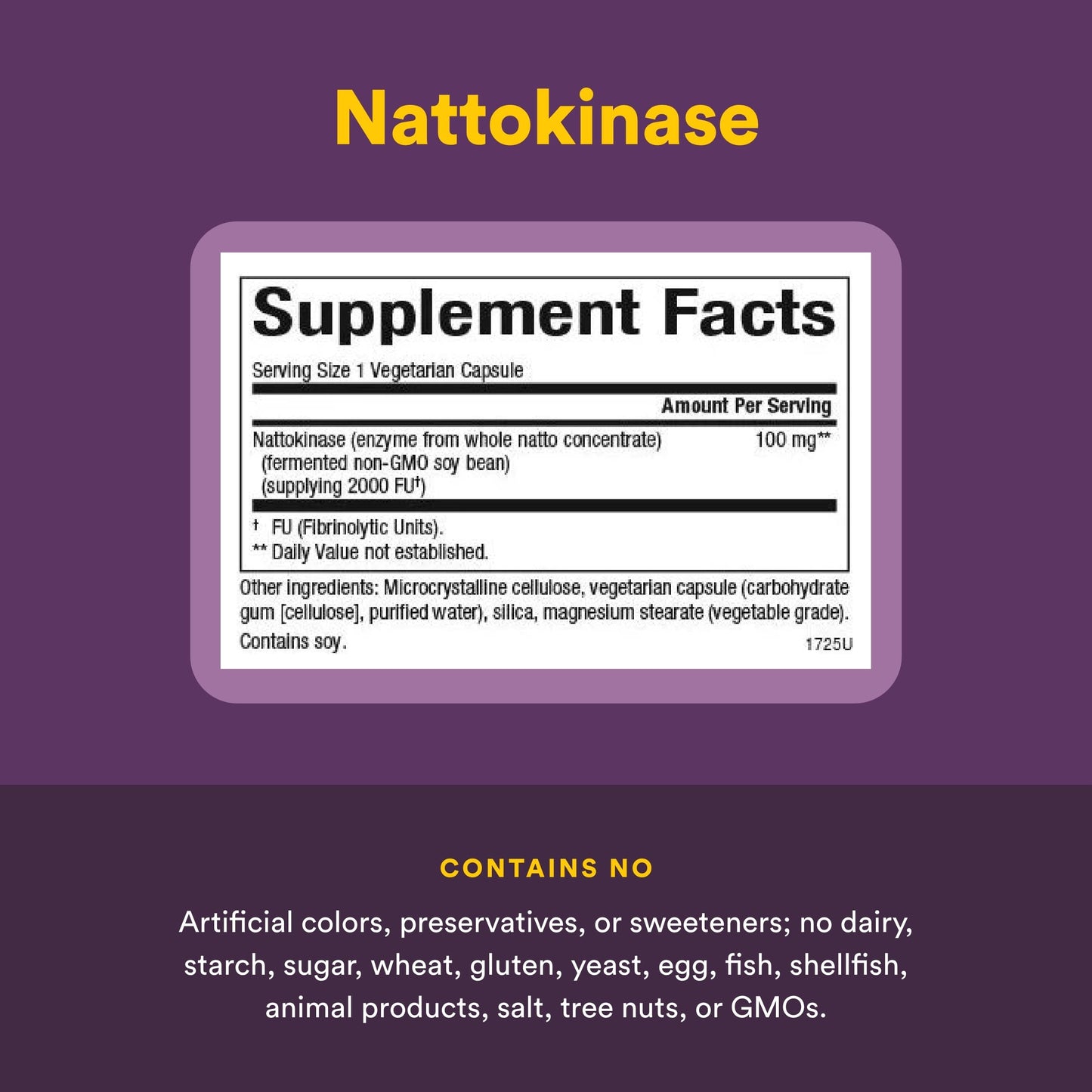 Natural Factors Nattokinase 100mg Capsule, 60 Capsules