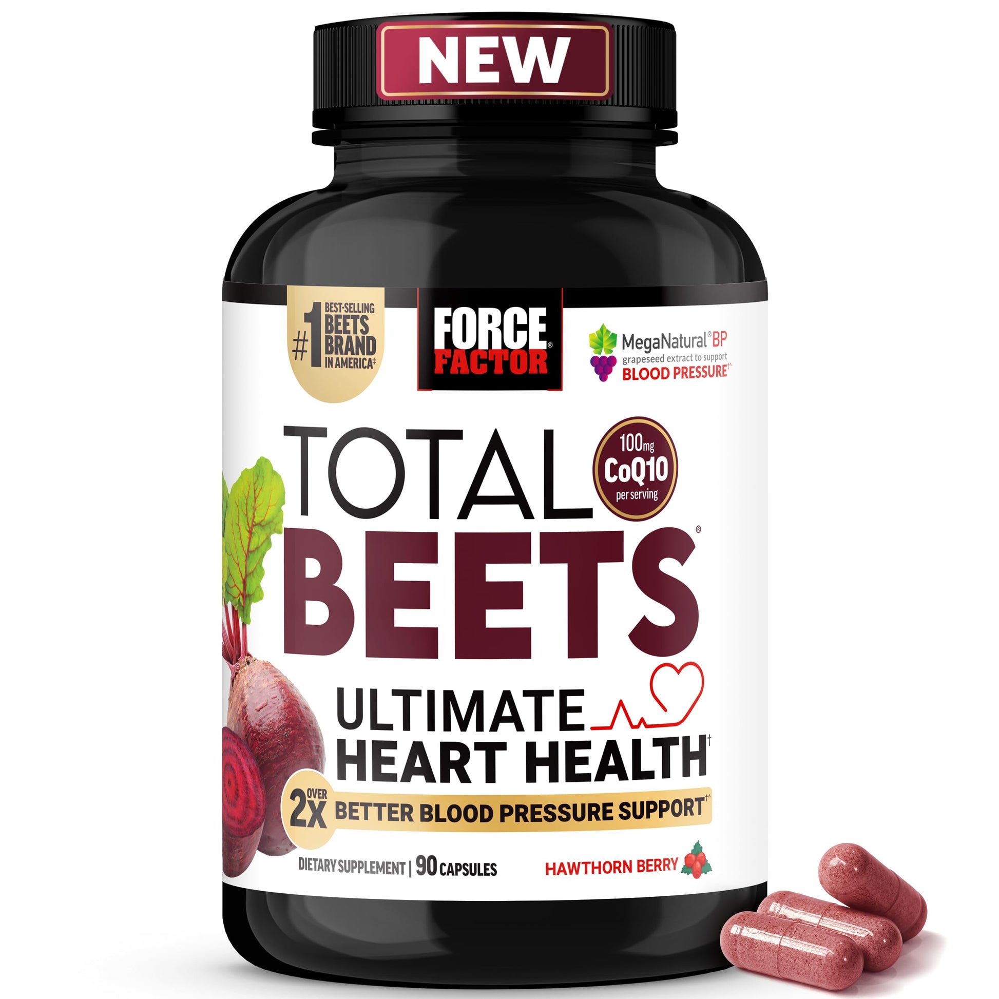 Force Factor Total Beets Heart Health Capsules 90 Count