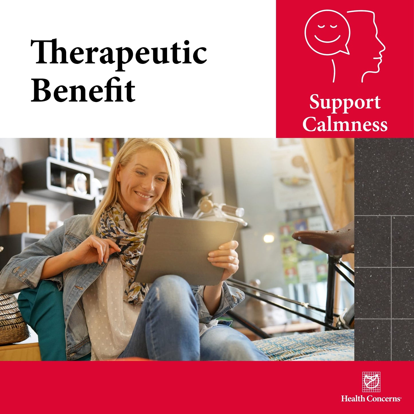 Health Concerns Calm Spirit Stress Relief Supplement for Men & Women - Herbal Calming Support - 90 Capsules